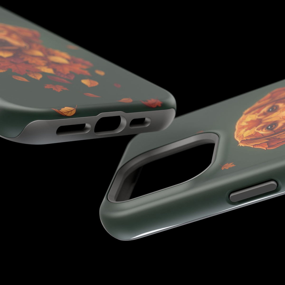 Autumn Leaves Labrador Phone Case — Tough Magnetic Case with Wireless Charging