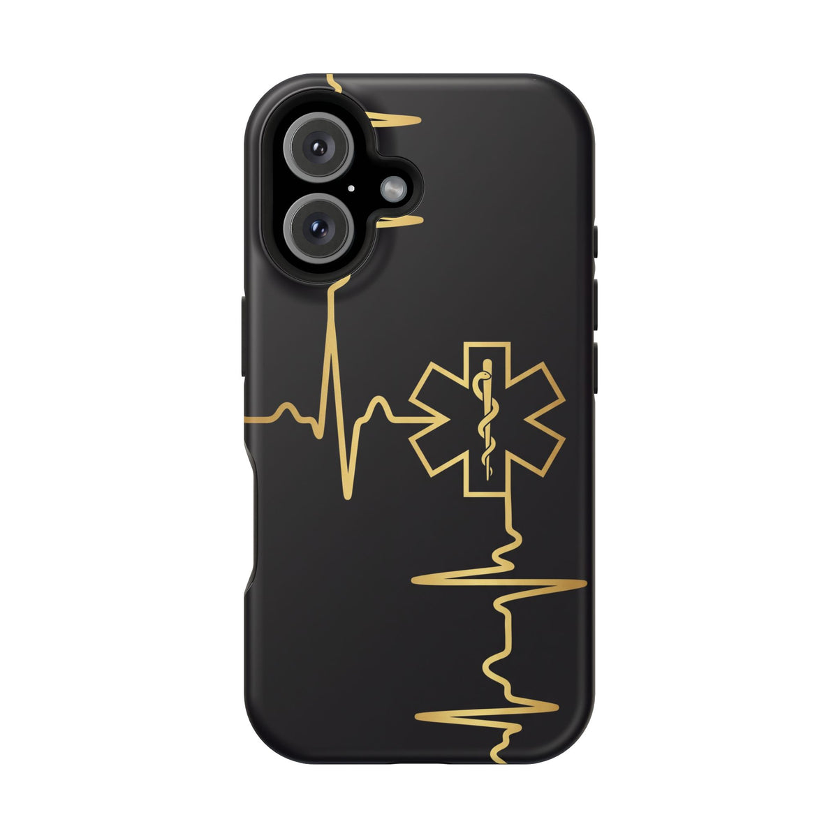 Paramedic/EMT Heartbeat Line Phone Case — Magnetic Wireless Charging Cover
