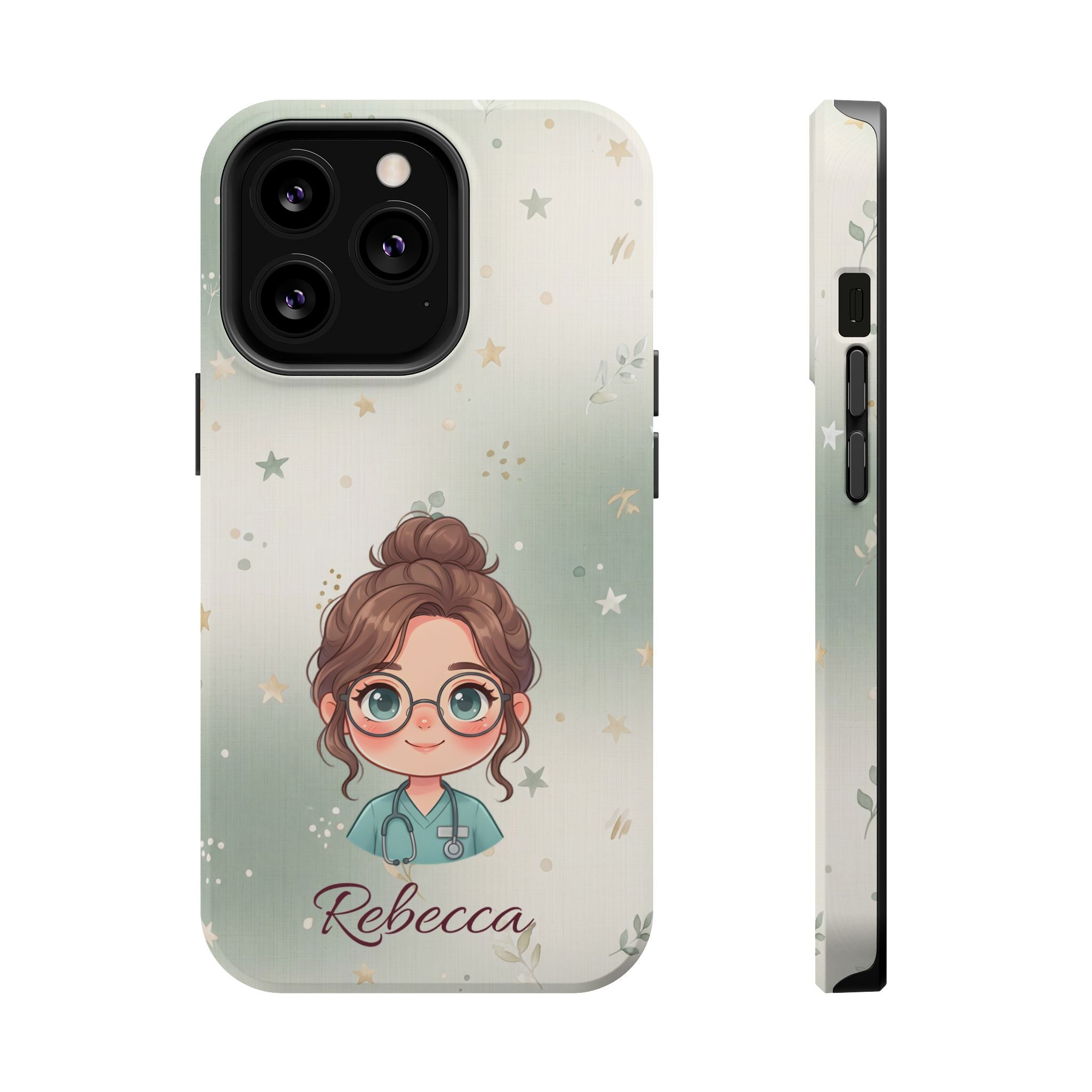 Personalized Starry Nurse Phone Case — Wireless Charging Cover