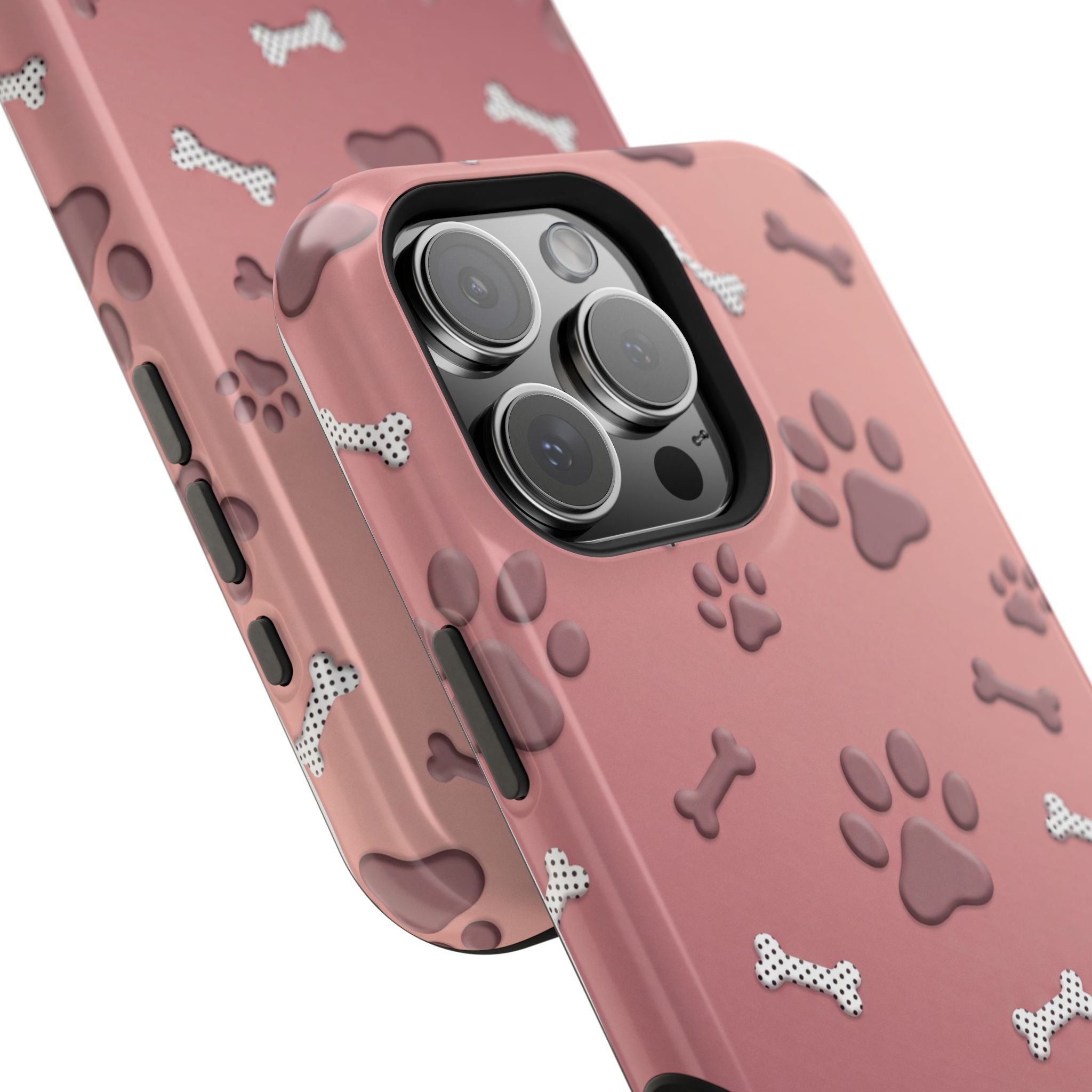 Paws & Bones Phone Case — Impact-Resistant Wireless Charging Cover