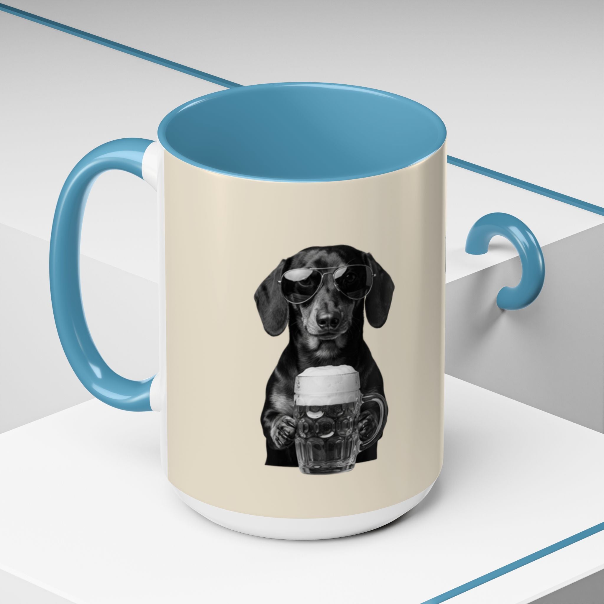 Personalized Dachshund Mug | Custom Name Coffee Mug | Funny Sausage Dog Gift | Beer Lover Dog Mug