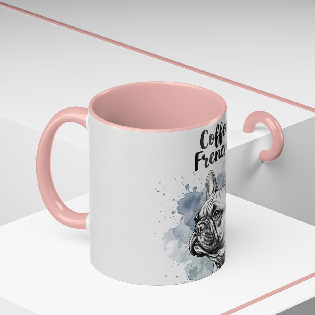 Coffee & Frenchies Mug | French Bulldog Lover Gift | Watercolor Dog Mug