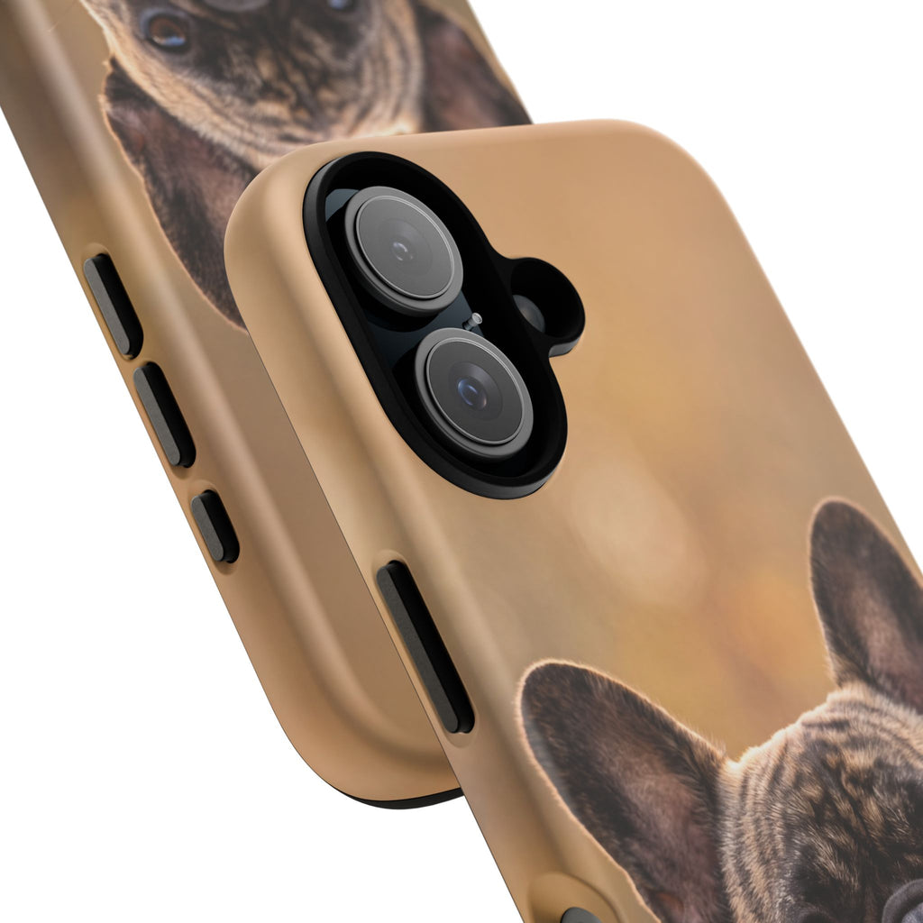 French Bulldog Portrait Phone Case | Realistic Brindle Frenchie Photo Case | iPhone & Samsung