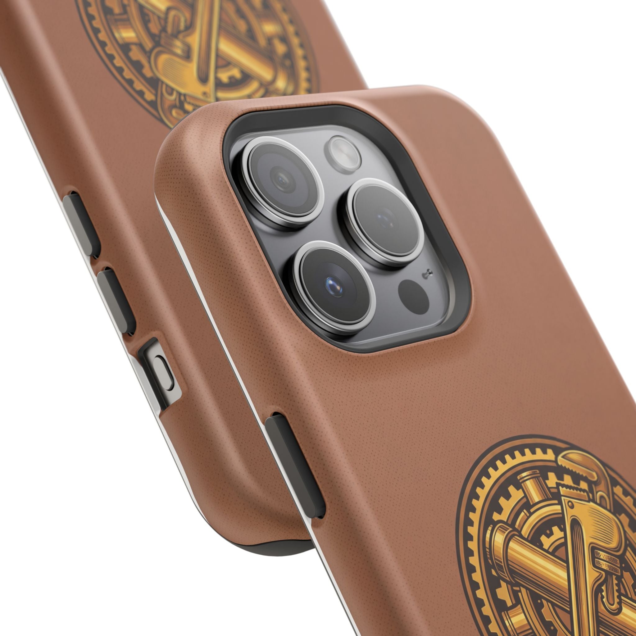 Plumber Born to Build Phone Case — Badge Wireless Charging Cover
