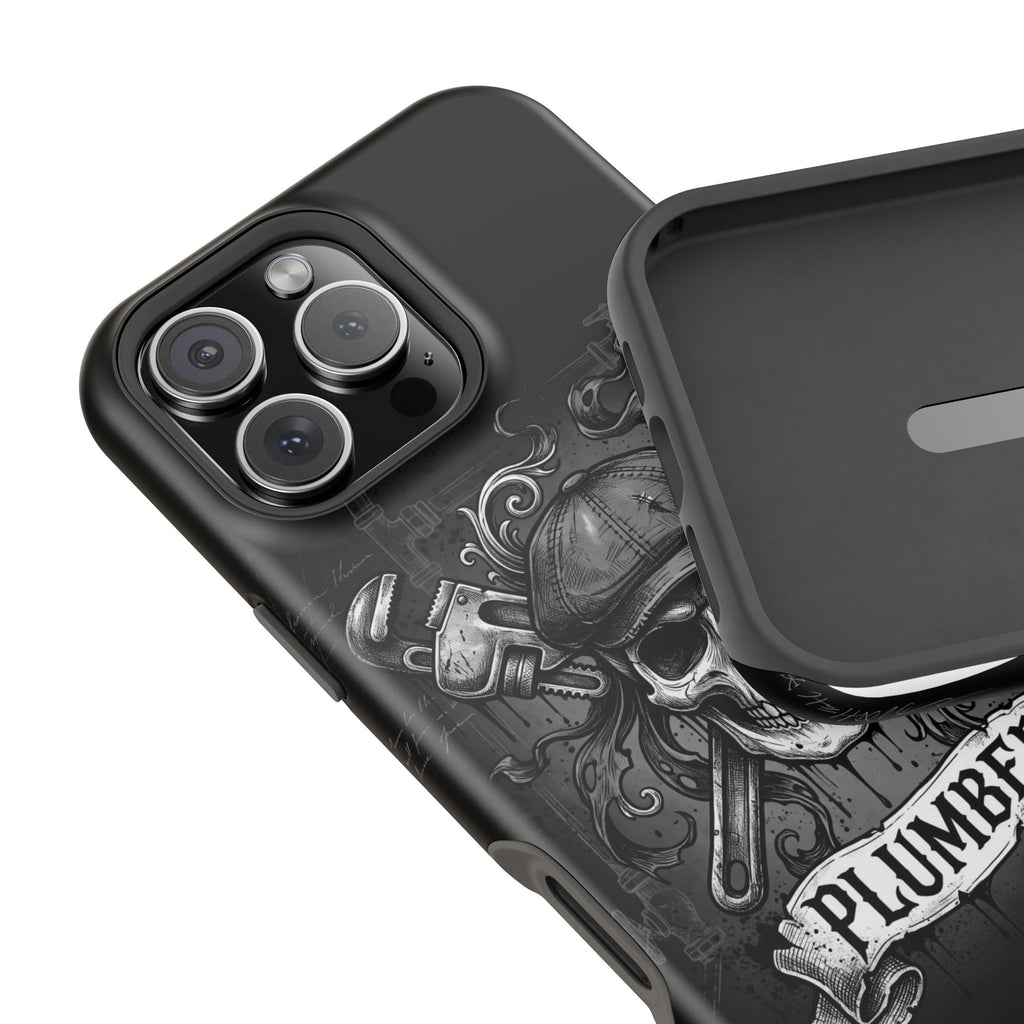 Skull & Wrenches Plumber Phone Case — Wireless Charging Cover