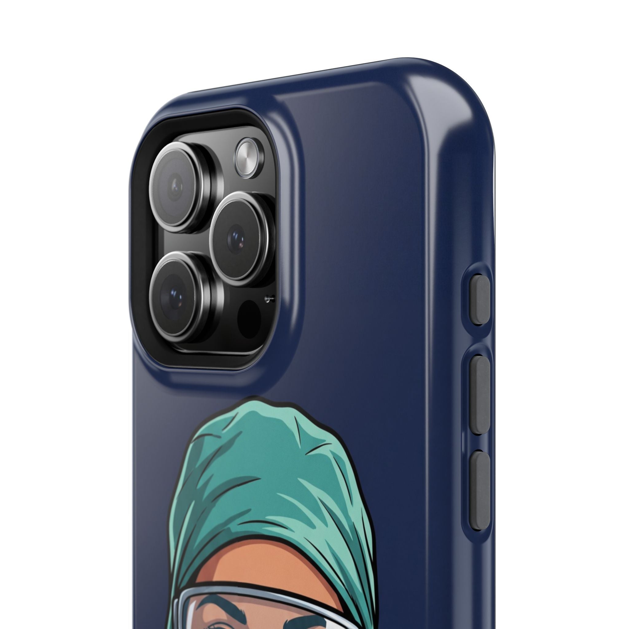 Bold Nurse Portrait Phone Case — Magnetic Wireless Charging Cover