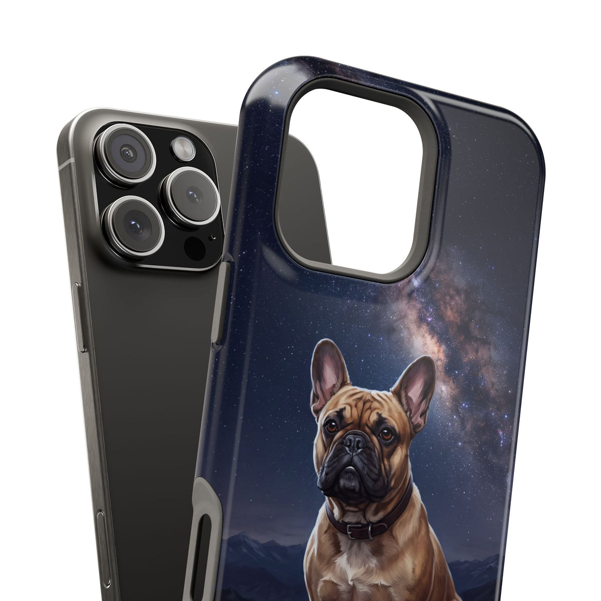 Personalized French Bulldog Starry Night Sky Phone Case — Wireless Charging Cover