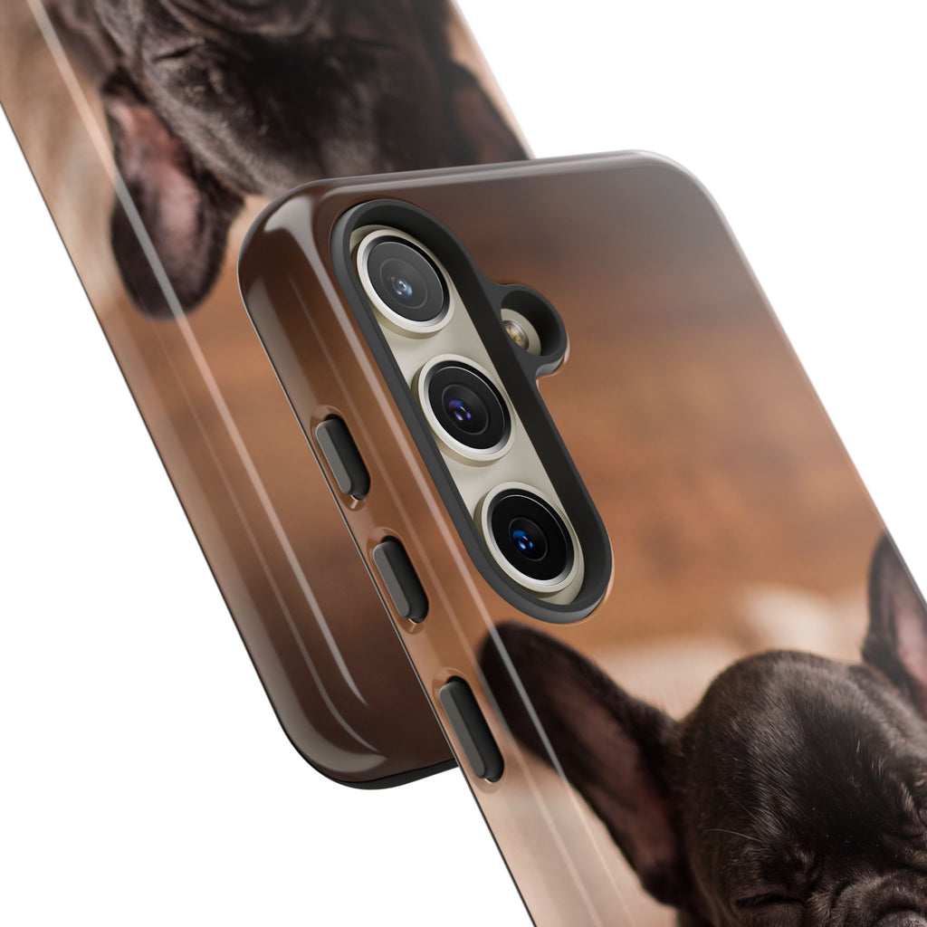Sleeping French Bulldog Phone Case | Cozy Frenchie Resting on Blanket | iPhone & Samsung