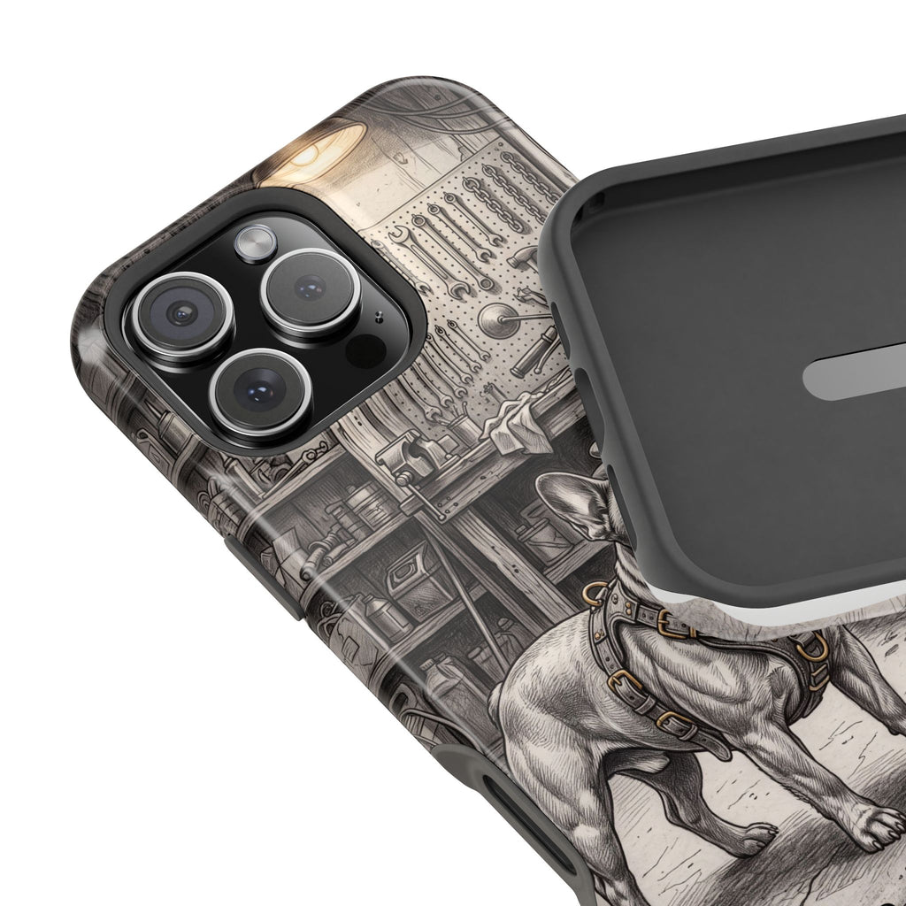 Personalized French Bulldog Vintage Street Phone Case — Wireless Charging Cover