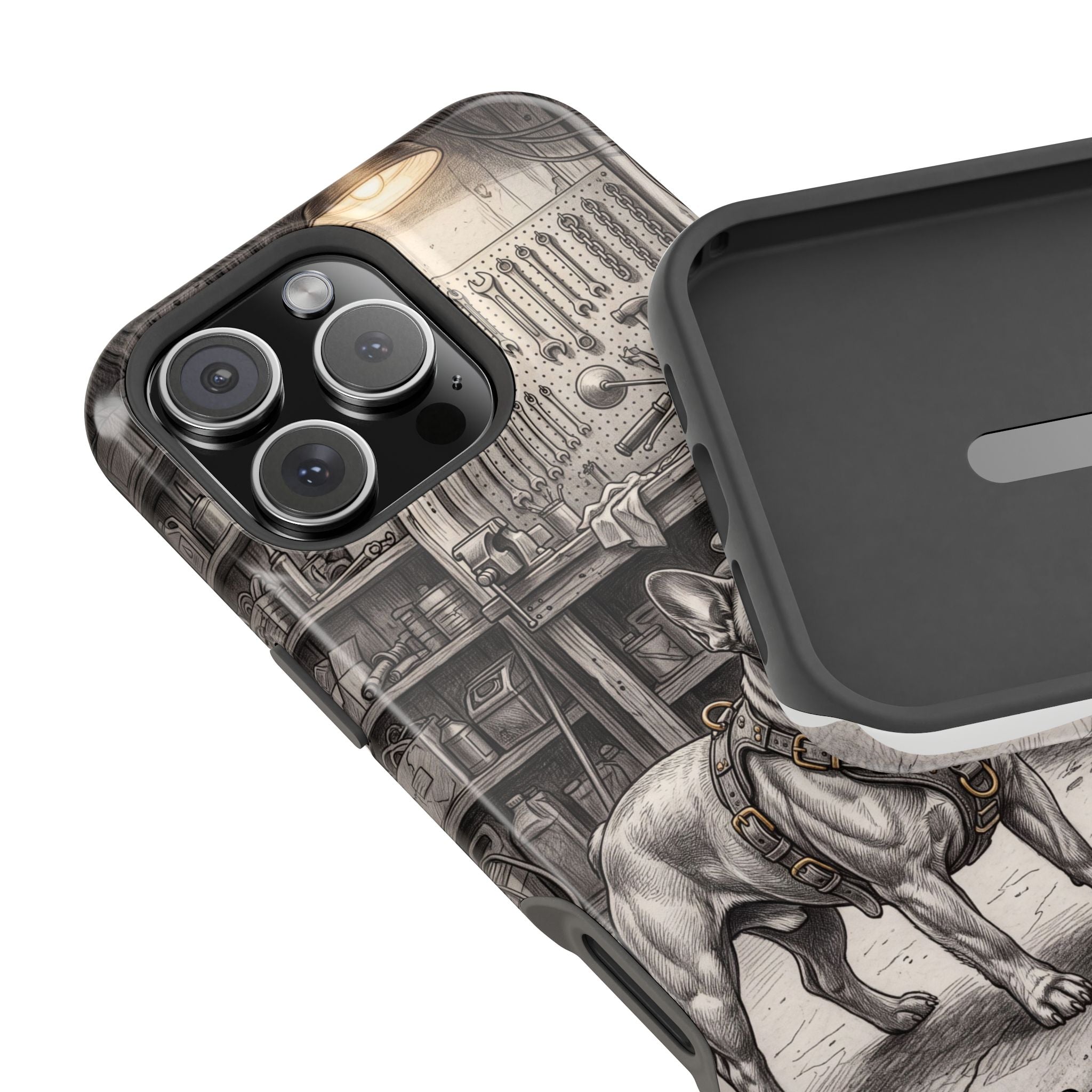 Personalized French Bulldog Vintage Street Phone Case — Wireless Charging Cover