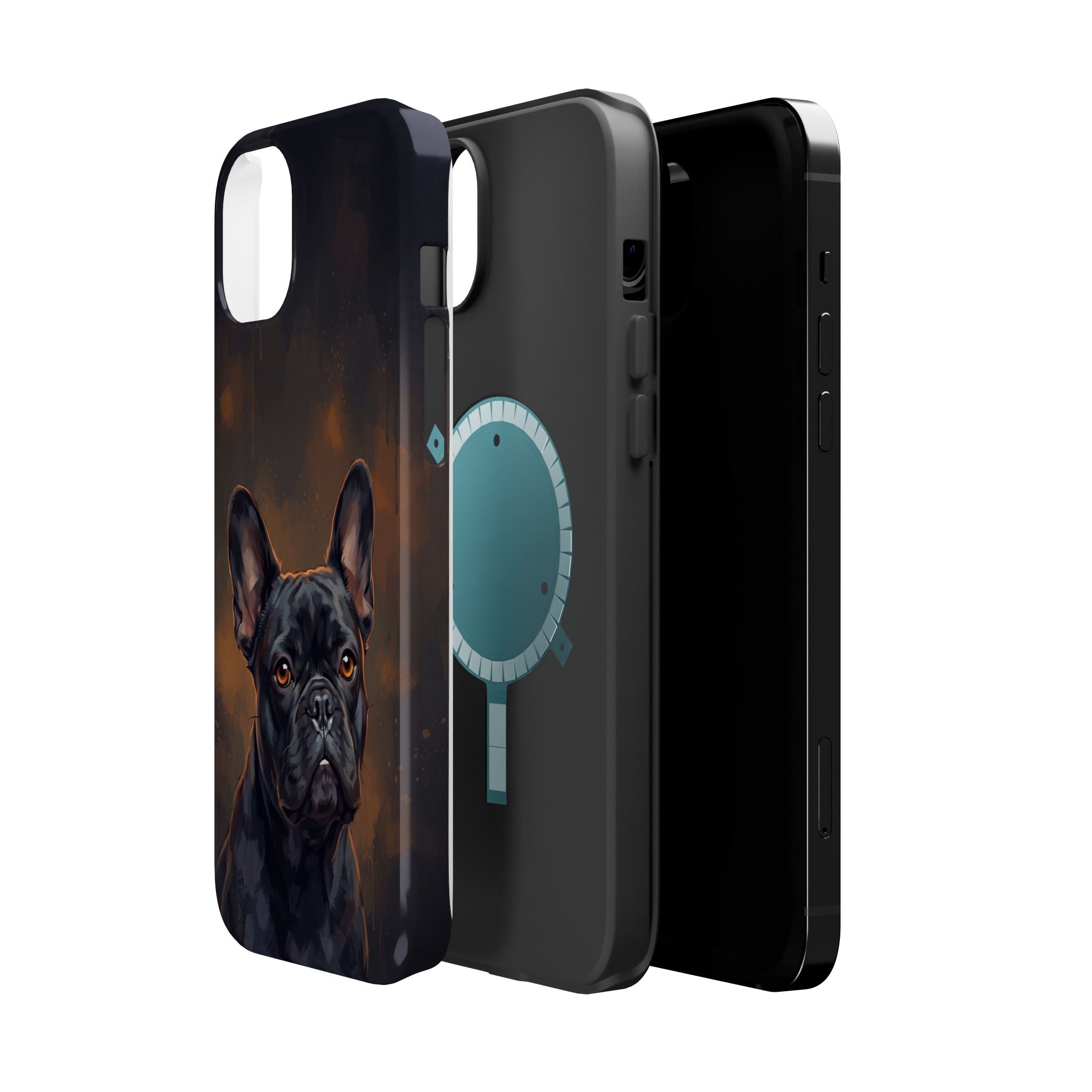 French Bulldog Portrait Phone Case — Impact-Resistant Wireless Charging Cover