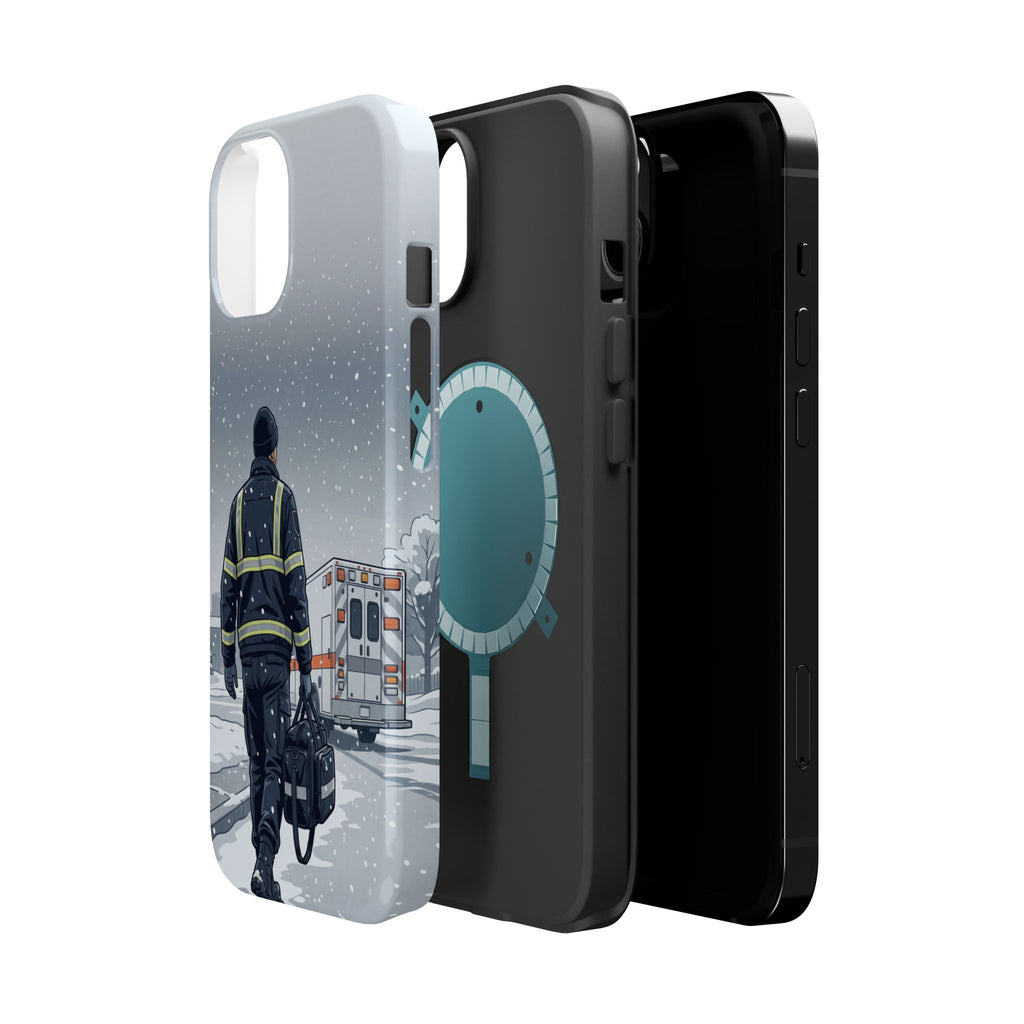 Bold Paramedic/EMT Portrait Phone Case — Magnetic Wireless Charging Cover