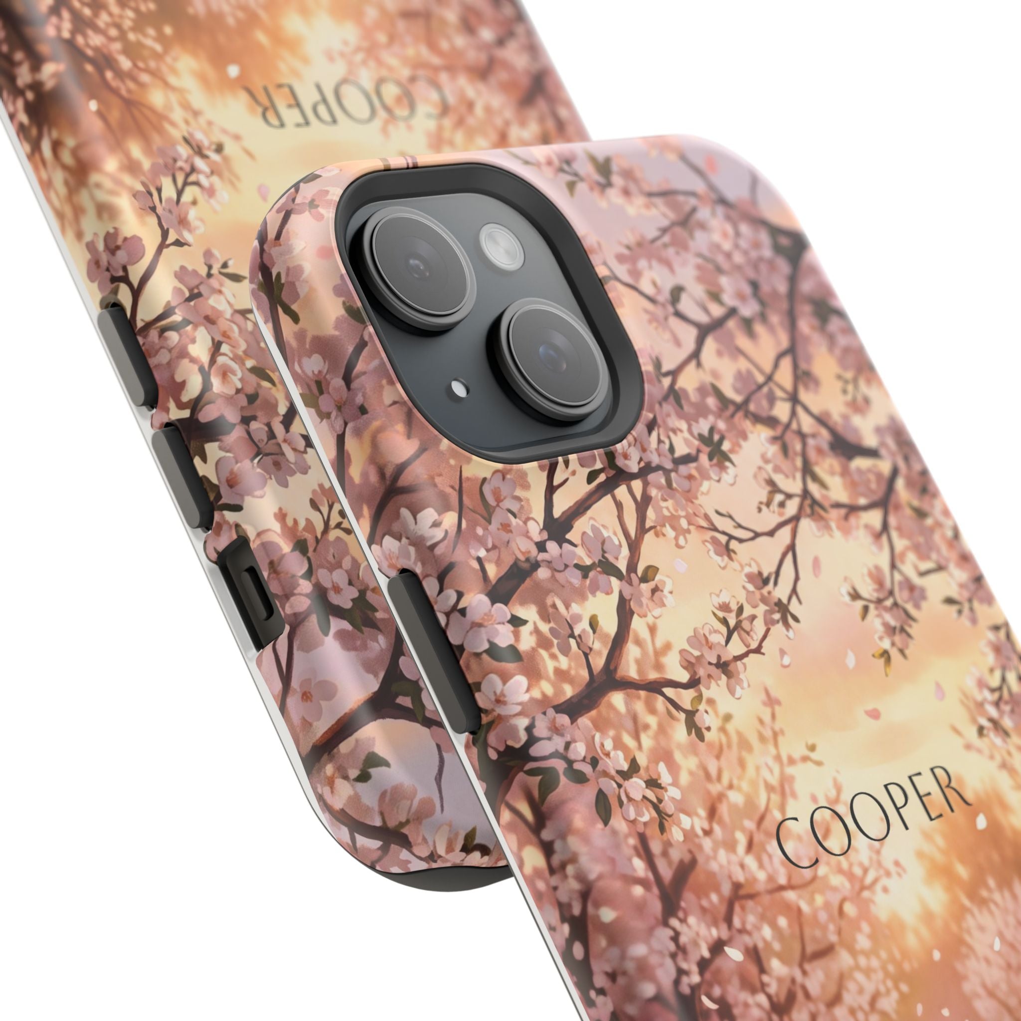 Personalized Golden Retriever Autumn Forest Phone Case — Wireless Charging Cover