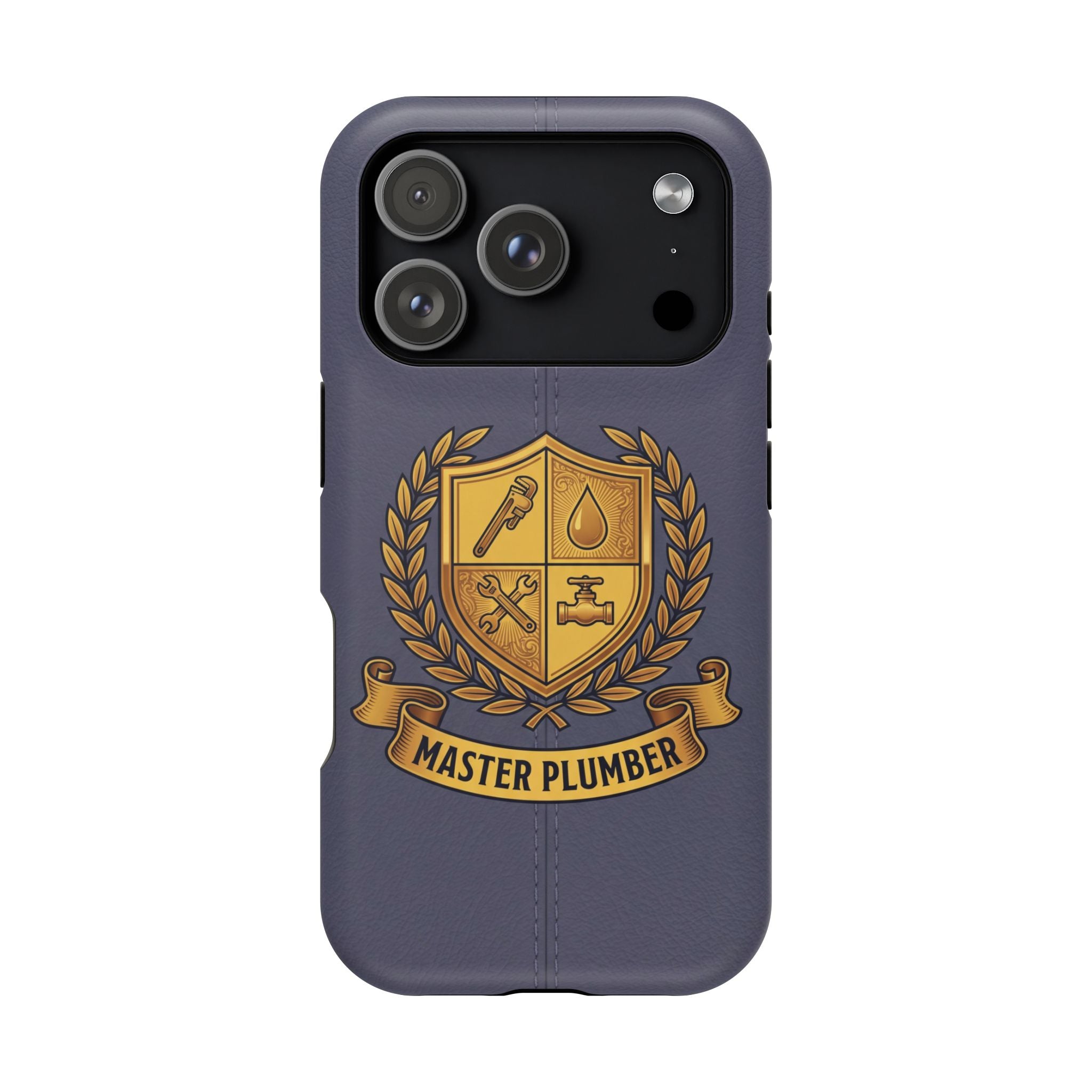 Master Plumber Crest Phone Case — Heraldic Shield Wireless Charging Cover