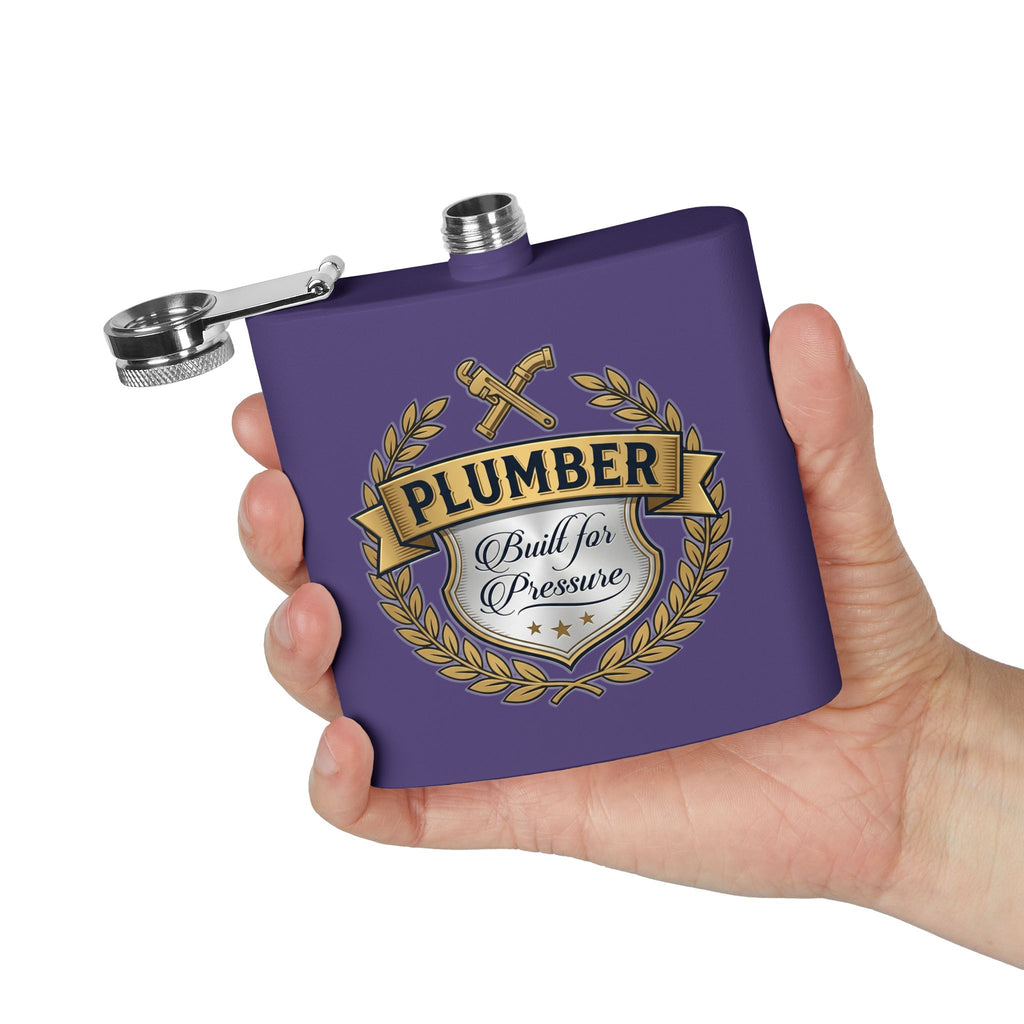 Flask — "Built for Pressure" 6oz Stainless Steel Hip Flask