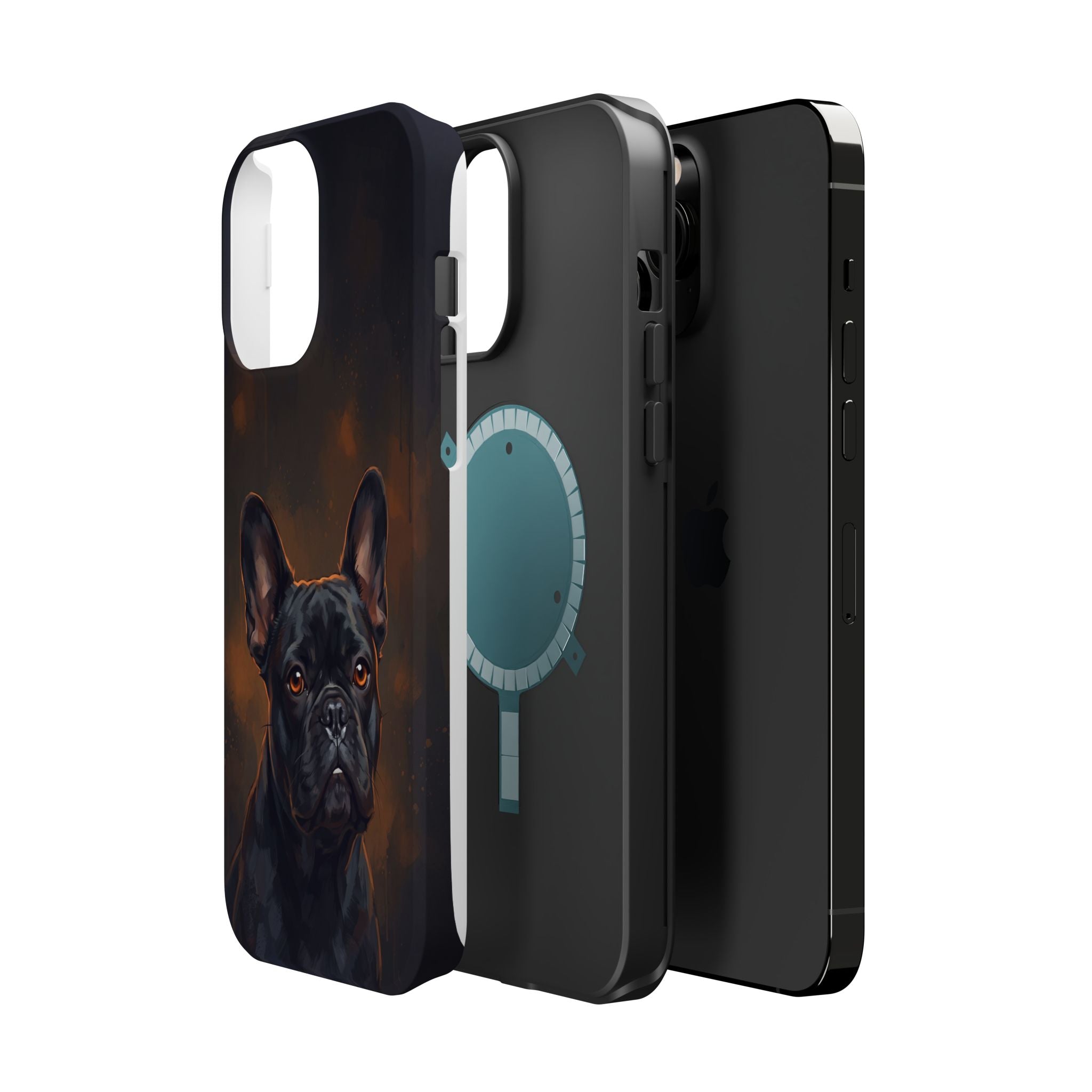 French Bulldog Portrait Phone Case — Impact-Resistant Wireless Charging Cover