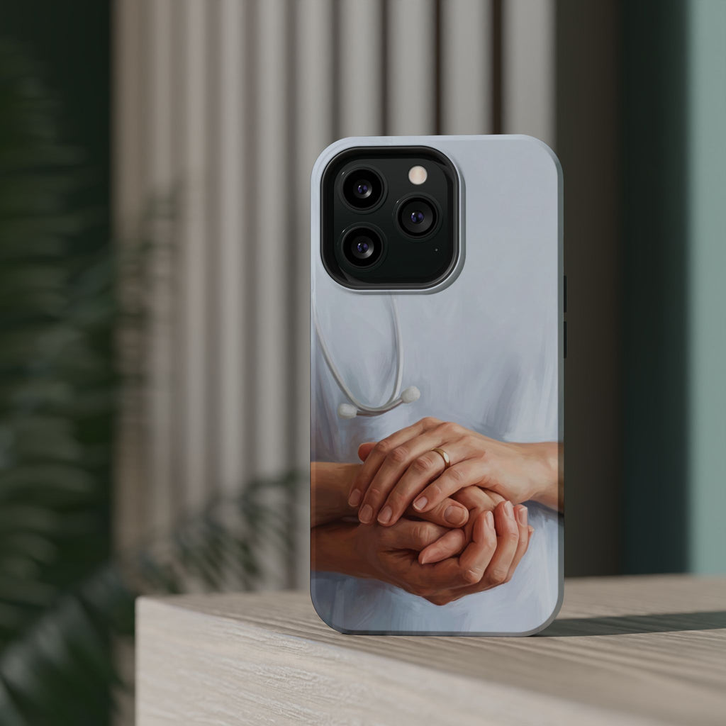 Impact-Resistant Phone Case — Caring Hands Wireless Charging Cover