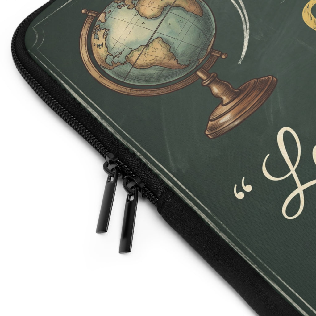 Personalized Teacher Classroom Sign Laptop Sleeve | Custom Name Chalkboard Design | Teacher Appreciation Gift