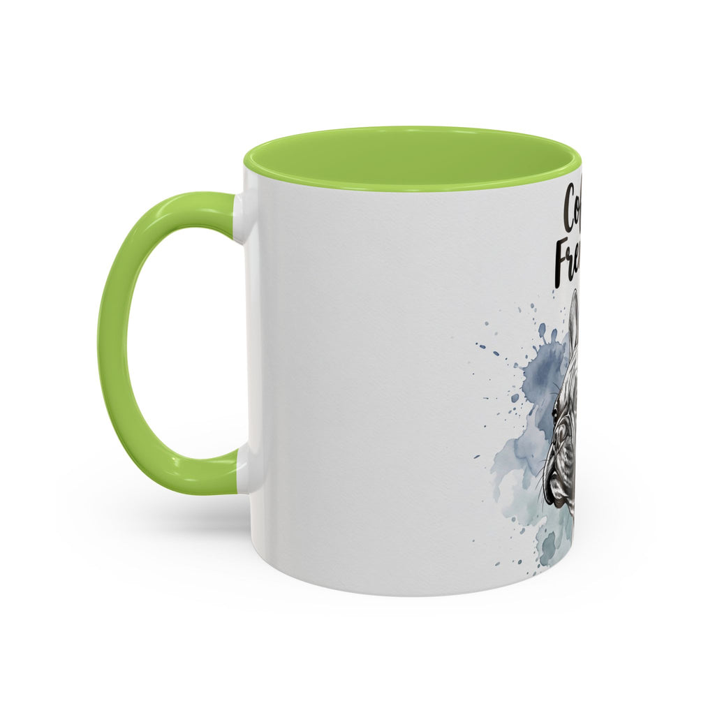Coffee & Frenchies Mug | French Bulldog Lover Gift | Watercolor Dog Mug