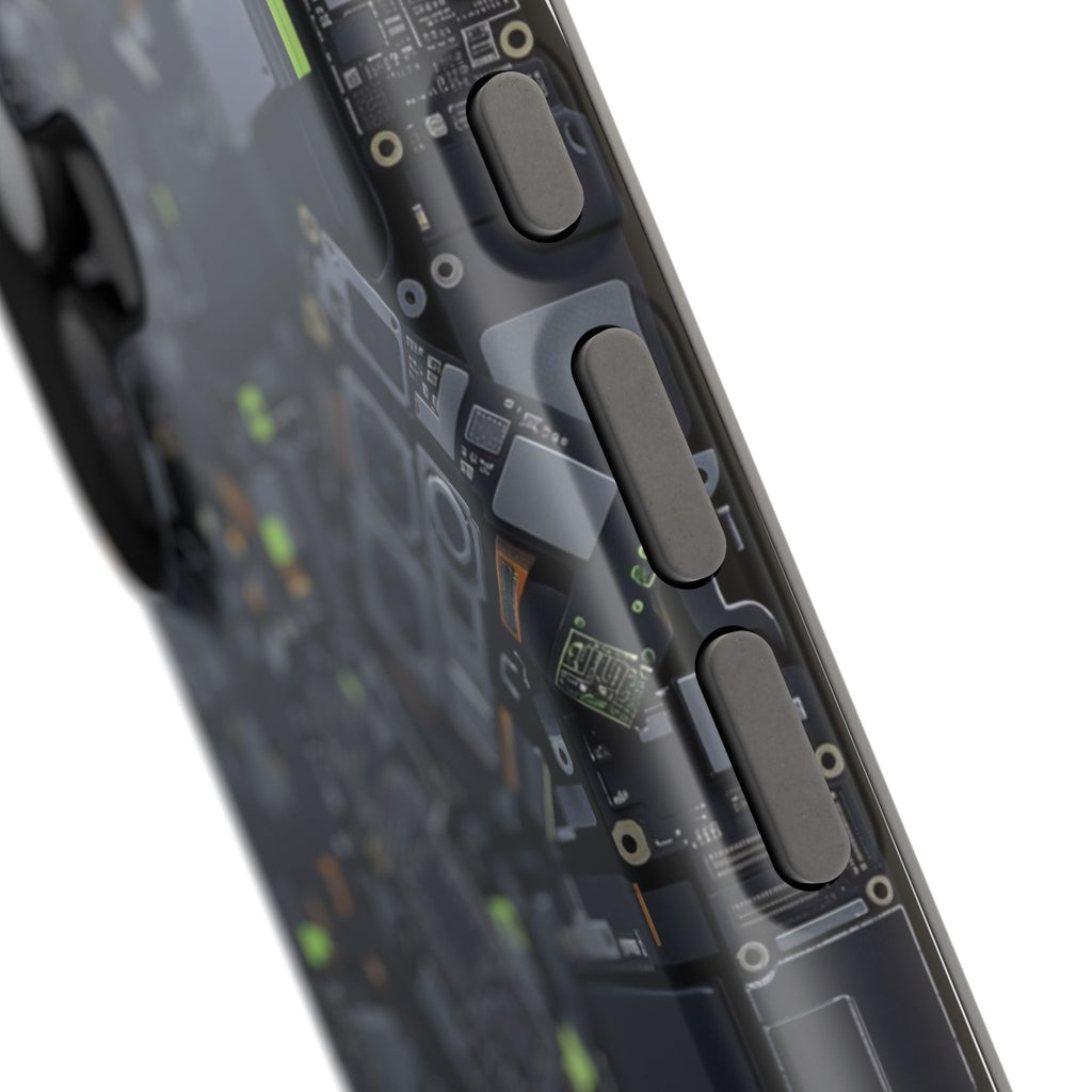 Circuit Core Phone Case — Motherboard Print Wireless Charging Cover