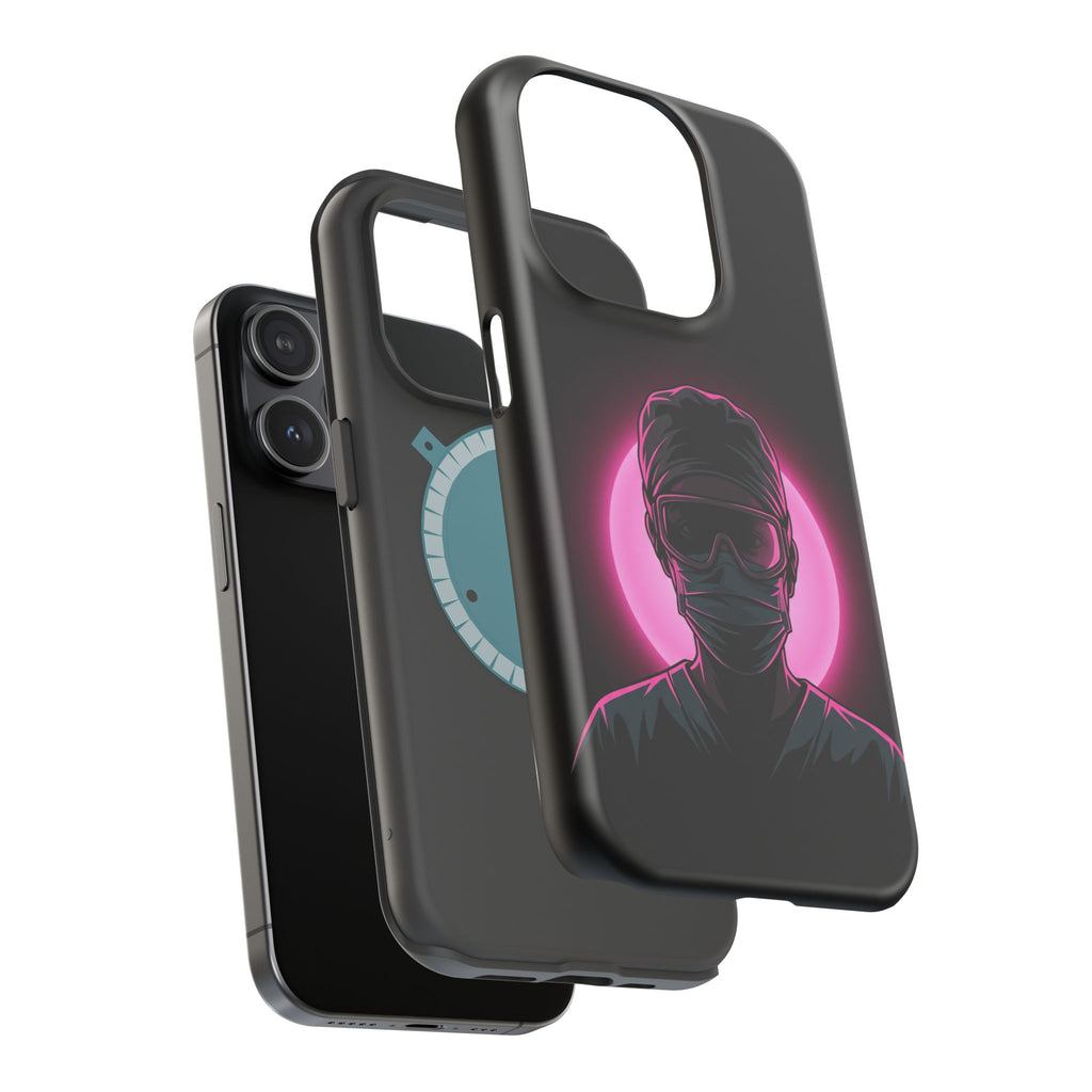 Nurse Portrait Phone Case — Navy Wireless Charging Cover