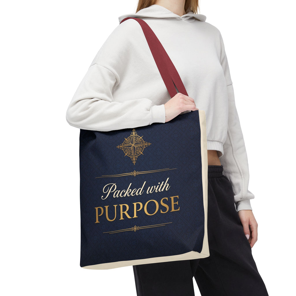Packed with Purpose Tote | Inspirational Nurse Gift Tote Bag | Healthcare Worker Appreciation Gift | Premium Polyester Carry-All