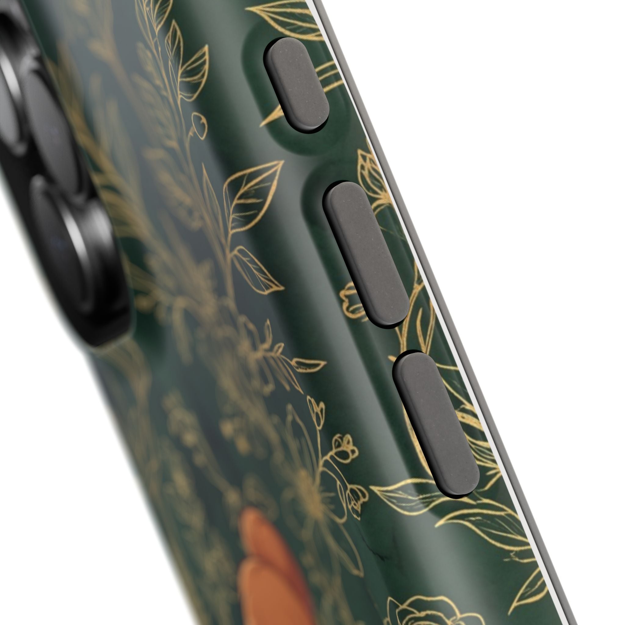 Personalized Nurse Botanical Phone Case — Impact-Resistant Wireless Charging Cover