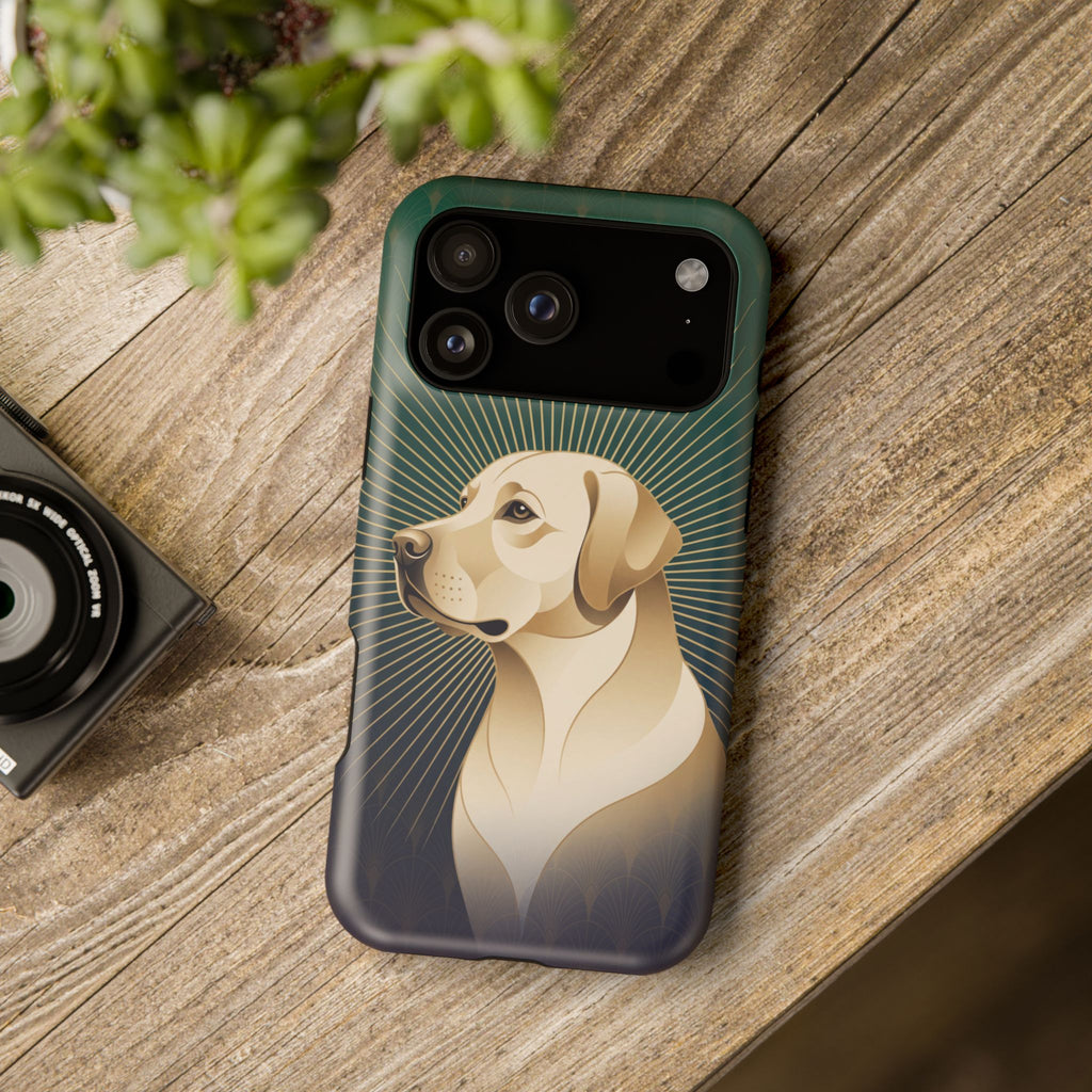 Art Deco Labrador Phone Case — Tough Magnetic Case with Wireless Charging