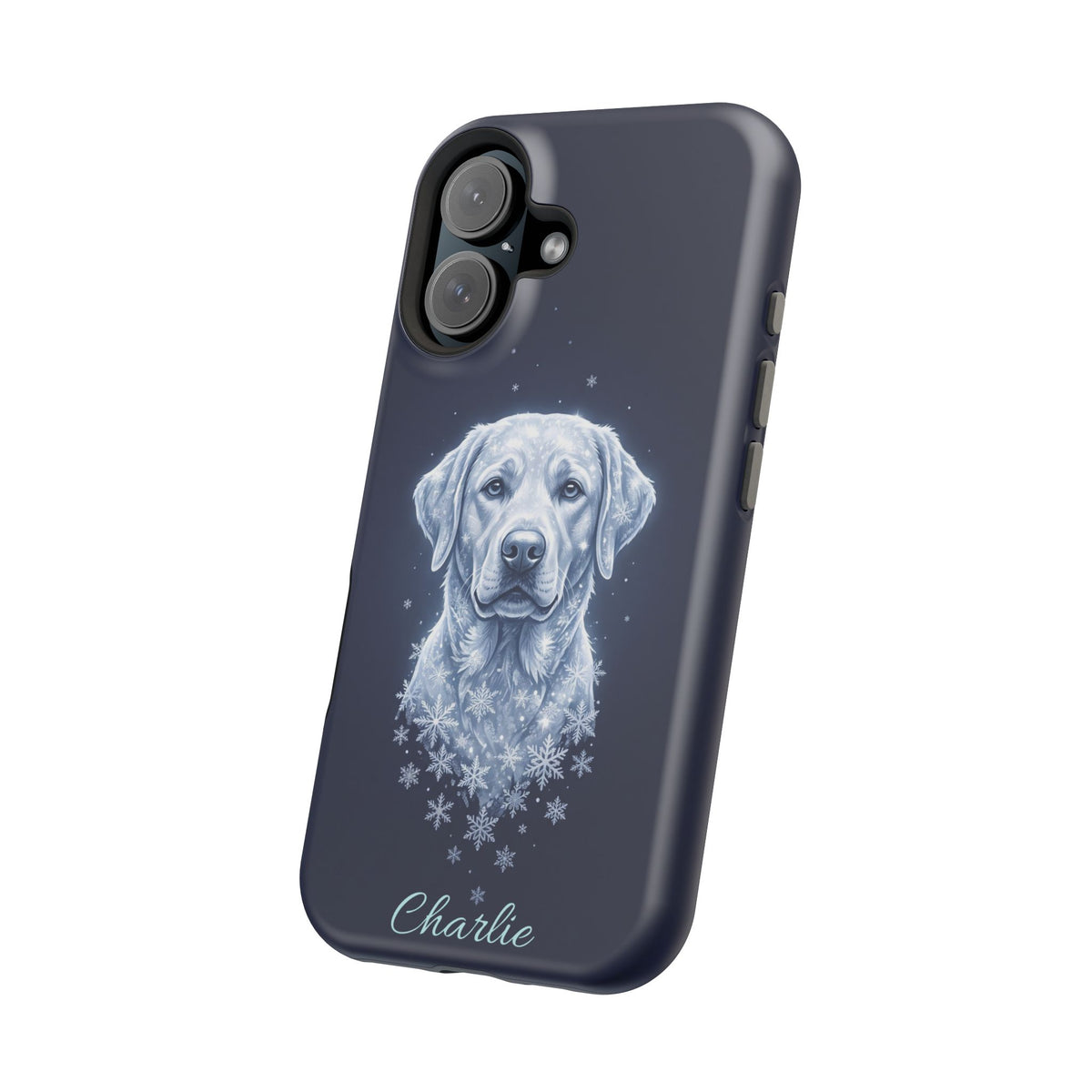 Personalized Winter Snowflake Labrador Phone Case — Tough Magnetic Case with Wireless Charging
