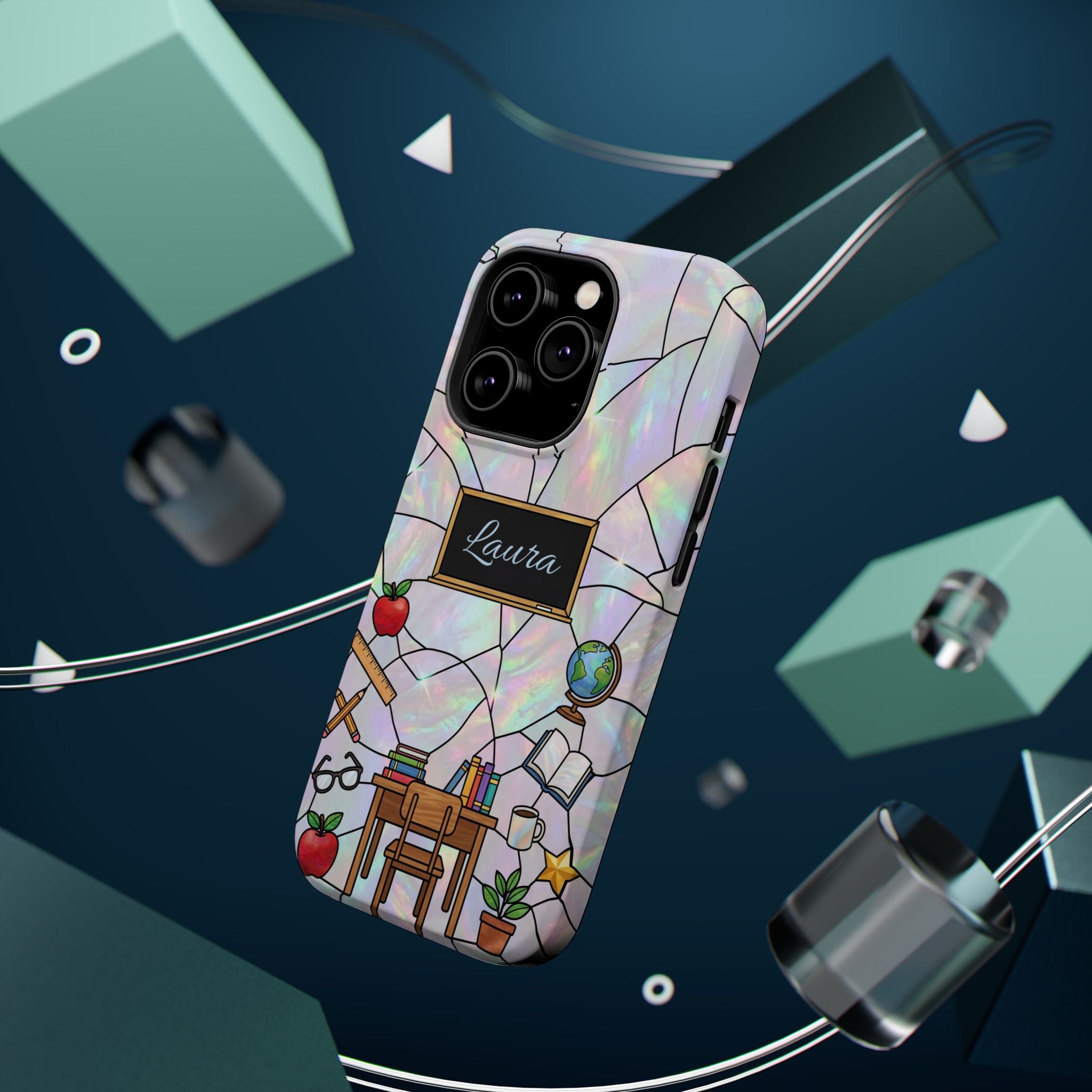 Personalized Teacher Phone Case — Impact-Resistant Wireless Charging Cover