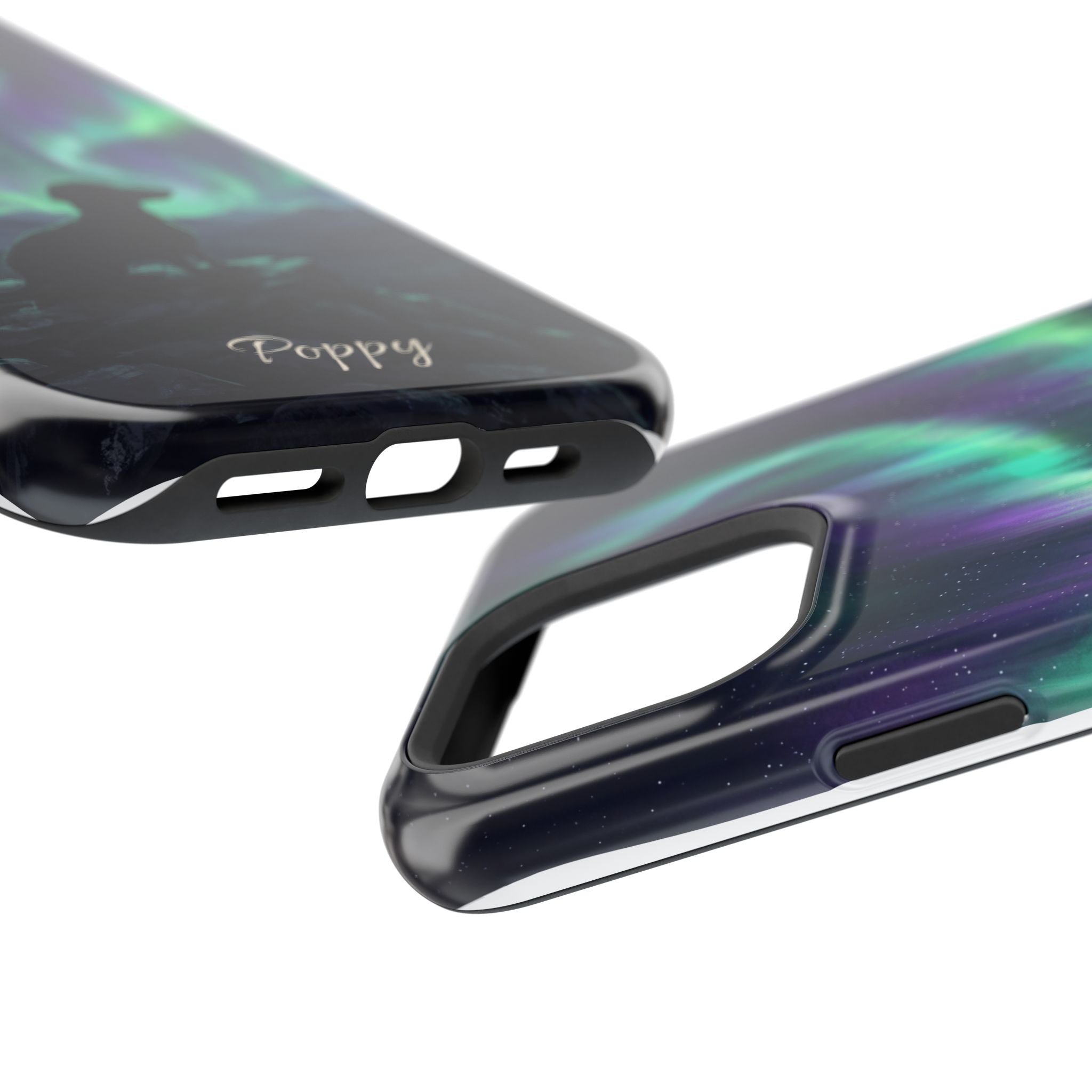 Personalized Dachshund Northern Lights Phone Case — Wireless Charging Cover