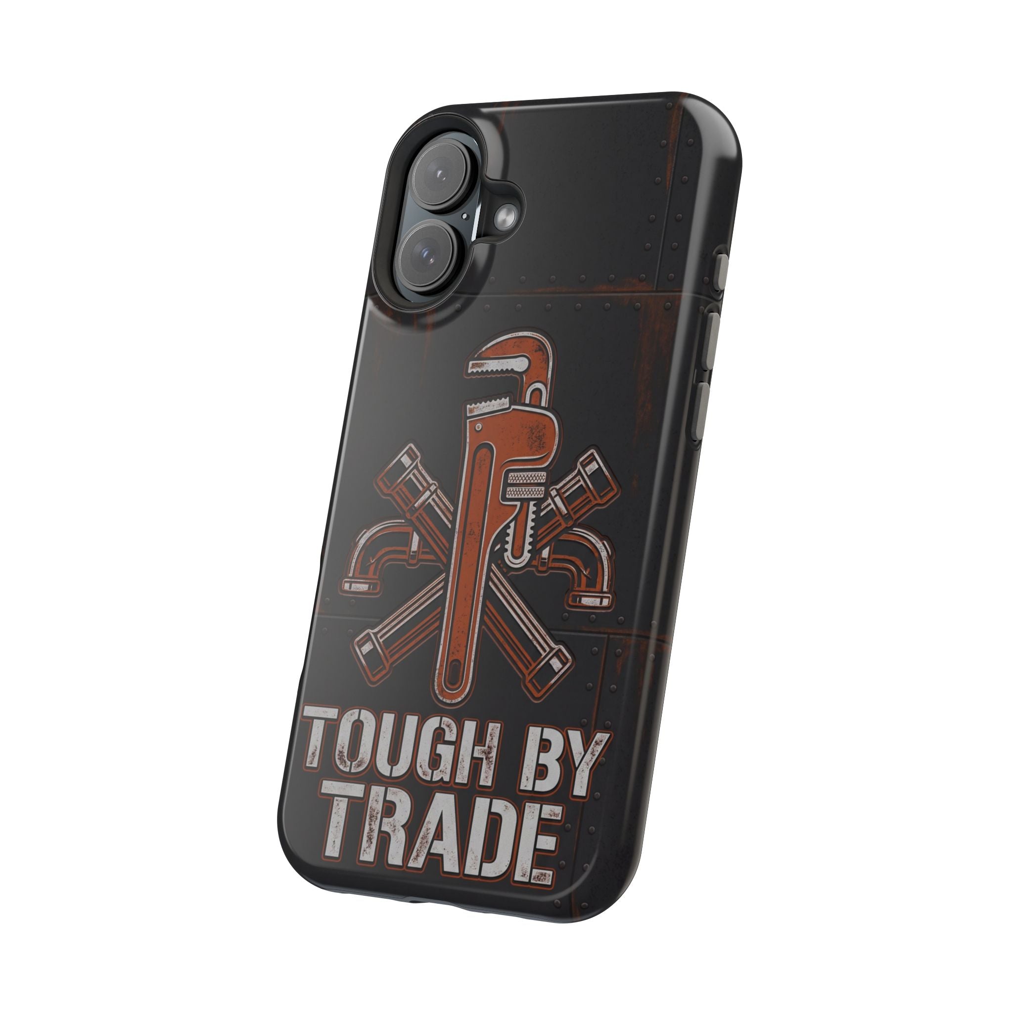 Tough By Trade Phone Case — Crossed Wrenches Wireless Charging Cover