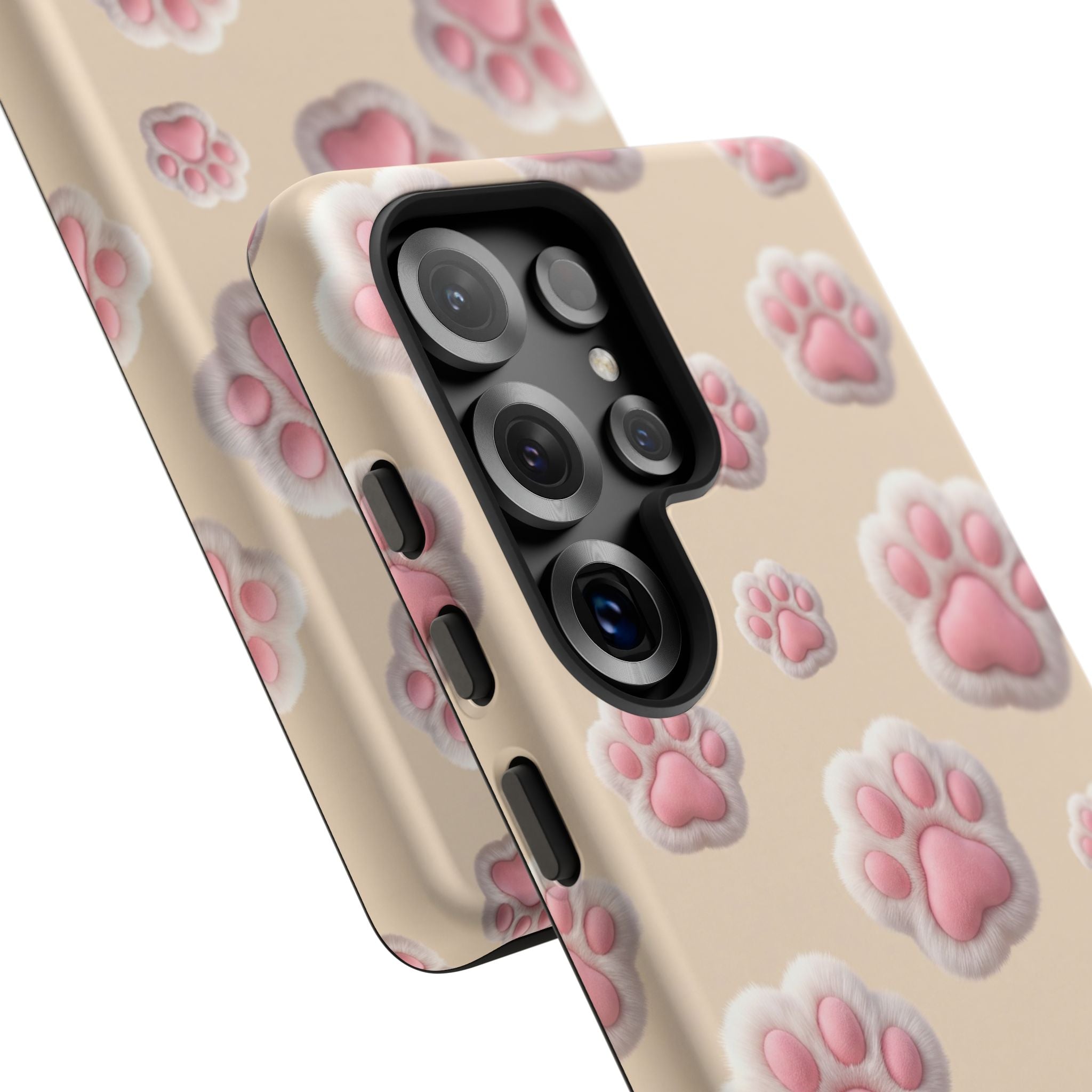 Golden Retriever Paw Print Phone Case | Cute Pink Paw Pattern for Dog Lovers | iPhone & Samsung