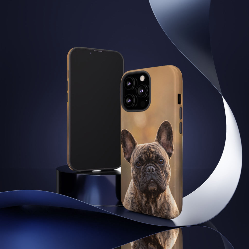French Bulldog Portrait Phone Case | Realistic Brindle Frenchie Photo Case | iPhone & Samsung