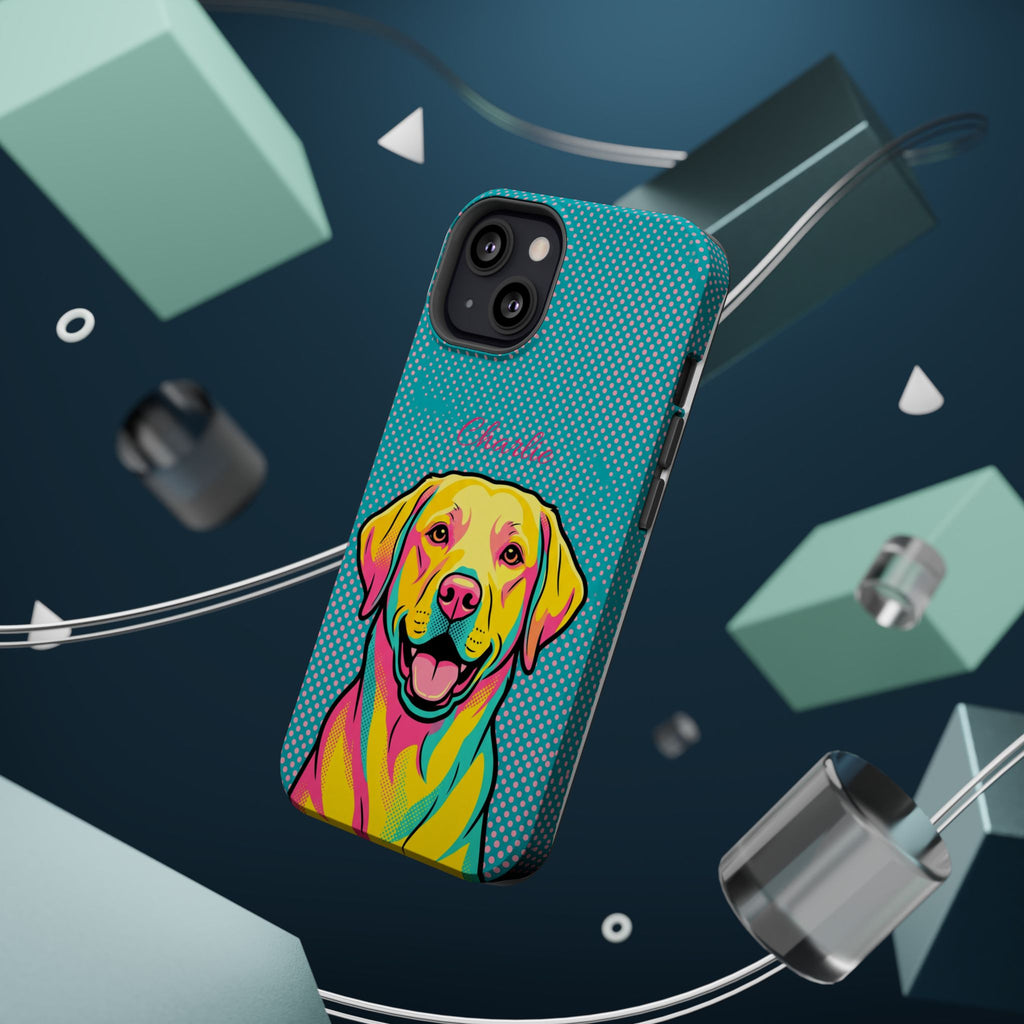 Personalized Pop Art Labrador Phone Case — Tough Magnetic Case with Wireless Charging