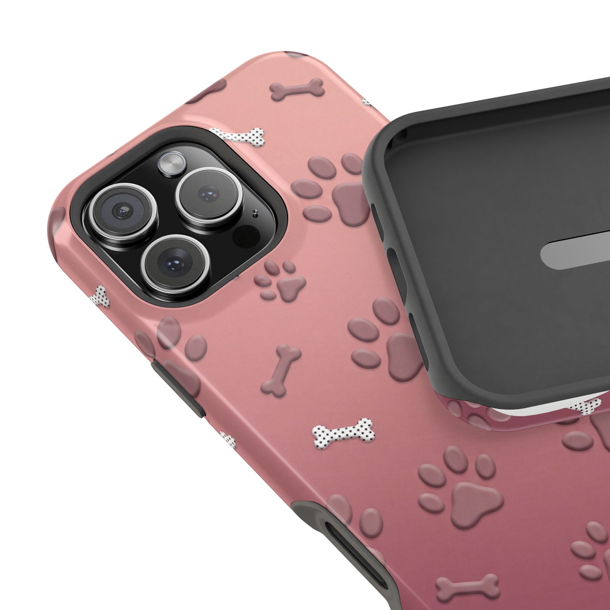Paws & Bones Phone Case — Impact-Resistant Wireless Charging Cover