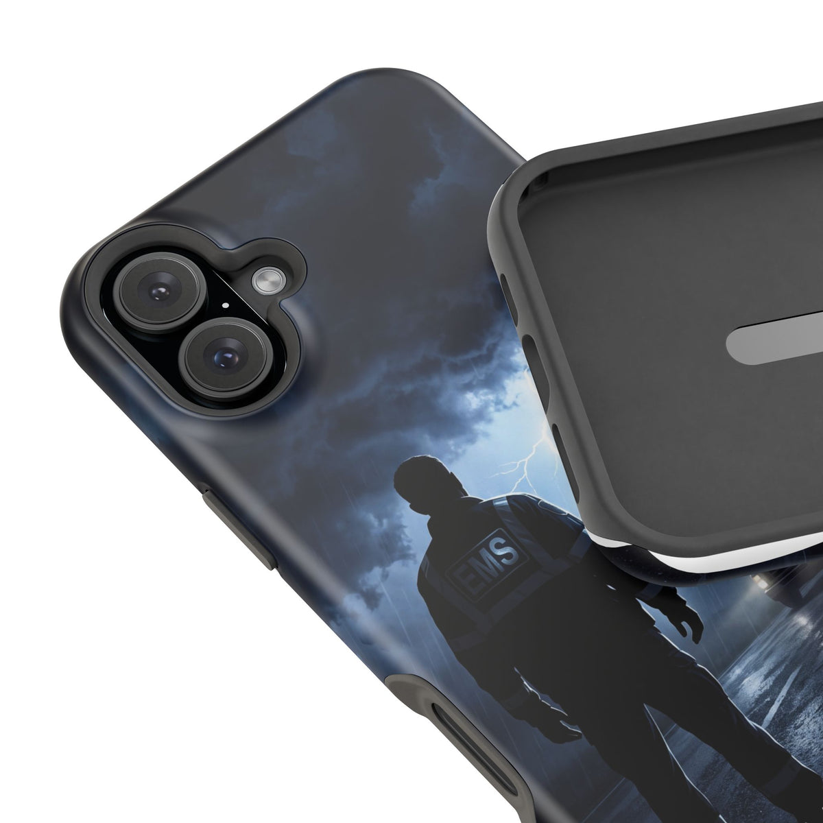 Personalized Lightning Storm EMS Phone Case — Wireless Charging Cover