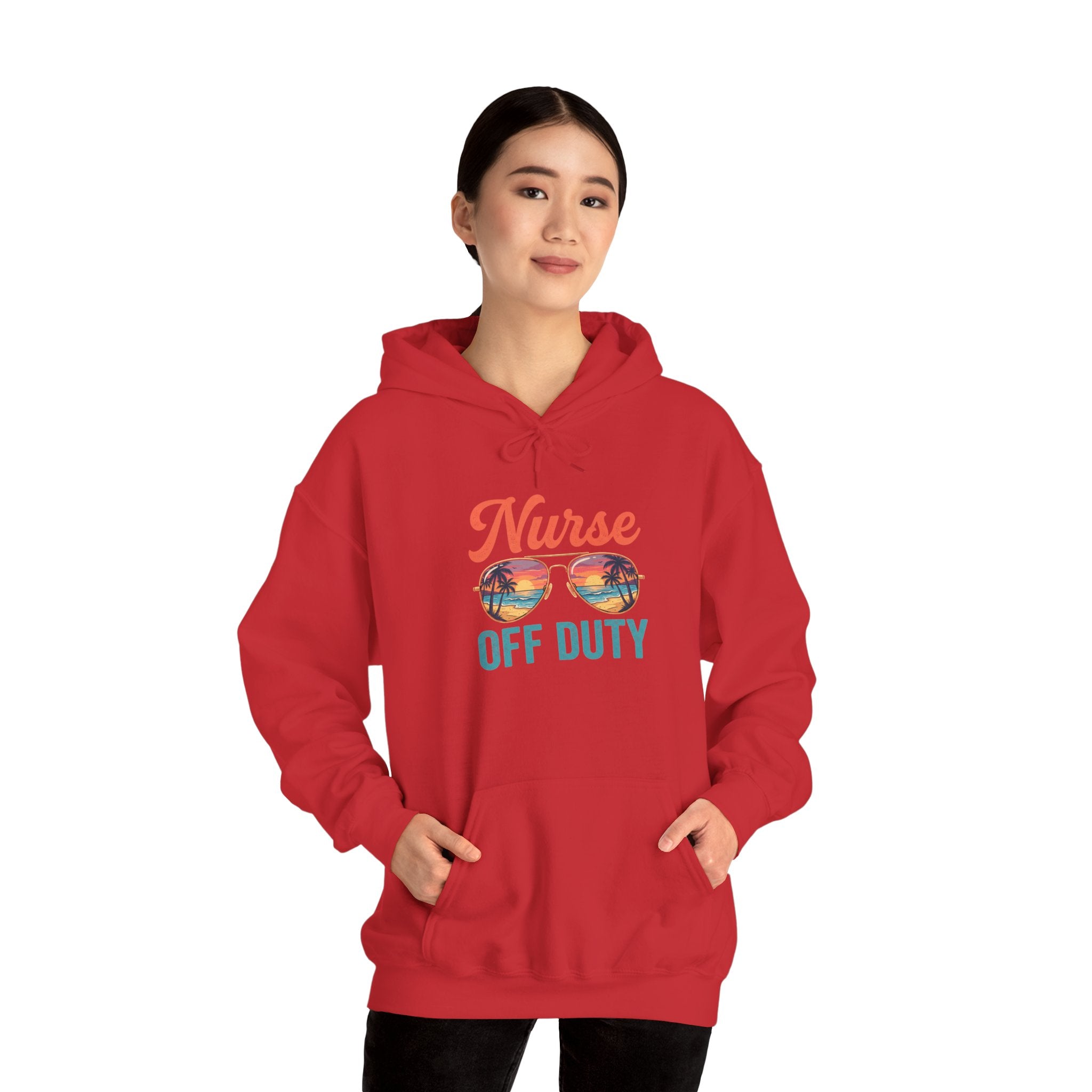 Nurse Off Duty Hoodie — Beach Vacation Nurse Graphic Pullover