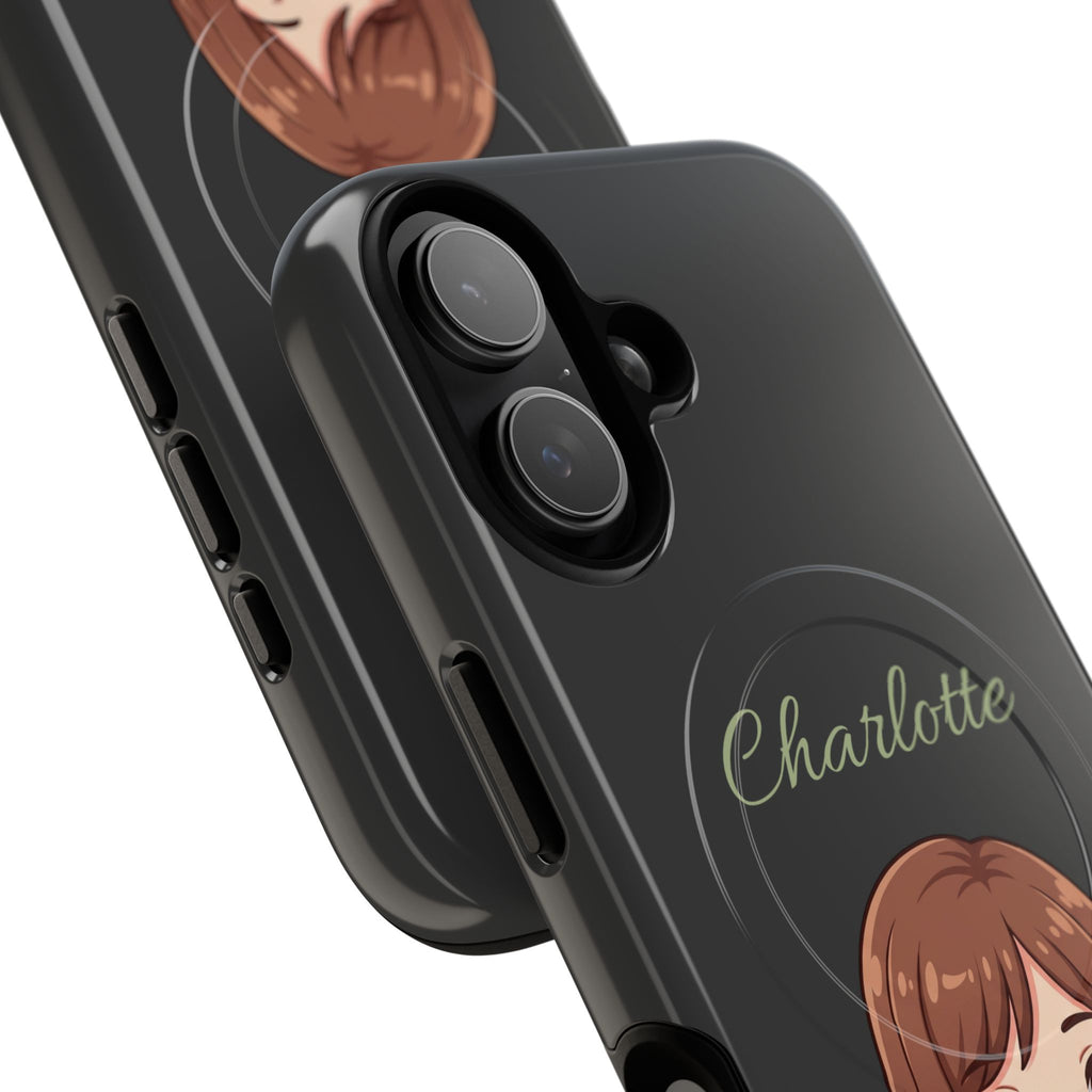 Personalized Tough Magnetic Phone Case | With Custom Name – Cute Illustrated Nurse Character Case for iPhones
