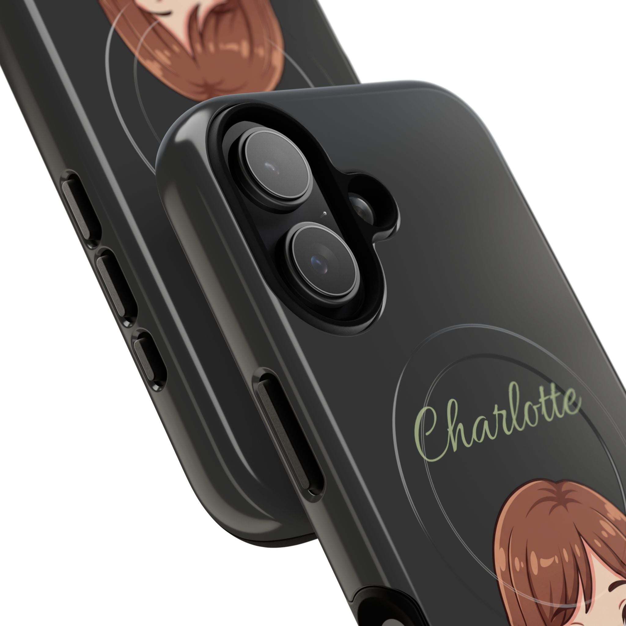 Personalized Tough Magnetic Phone Case | With Custom Name – Cute Illustrated Nurse Character Case for iPhones