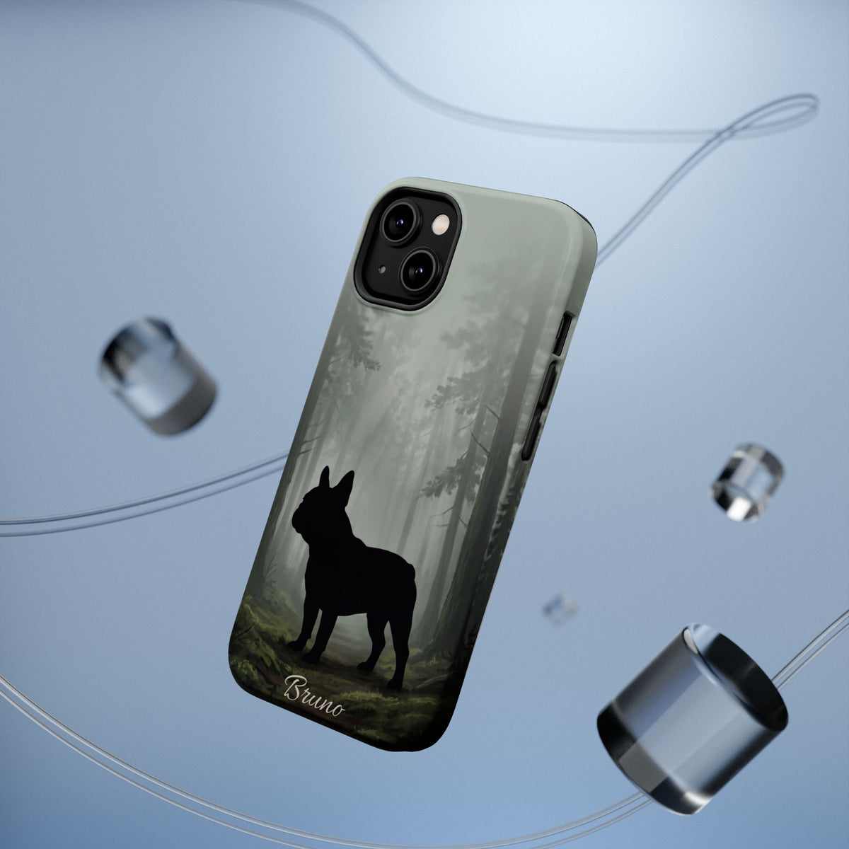Personalized French Bulldog Misty Forest Phone Case — Wireless Charging Cover