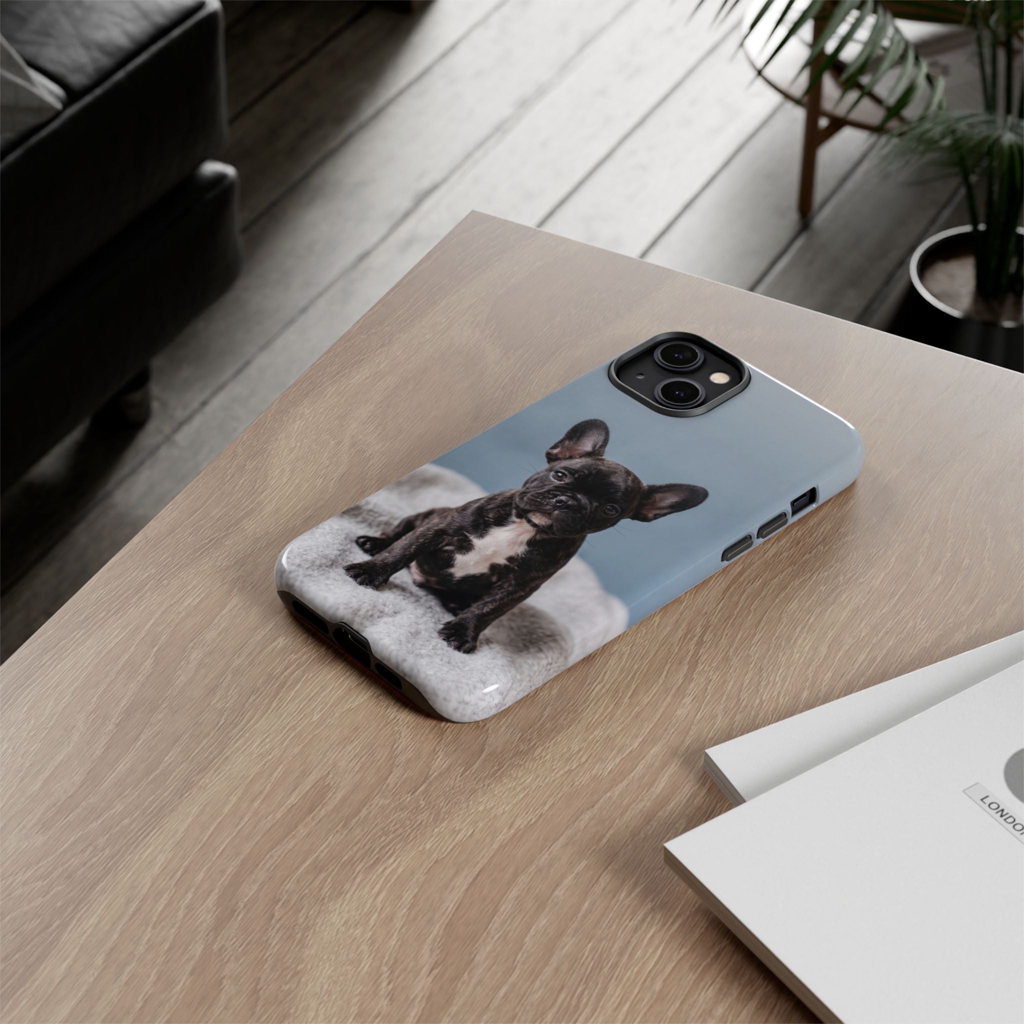 French Bulldog Puppy Phone Case | Adorable Brindle Frenchie Portrait | Samsung & iPhone