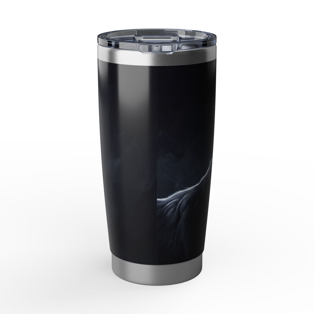Golden Retriever Tumbler Personalized – 20 oz Stainless Steel Travel Mug with Custom Name, Dark Portrait Design