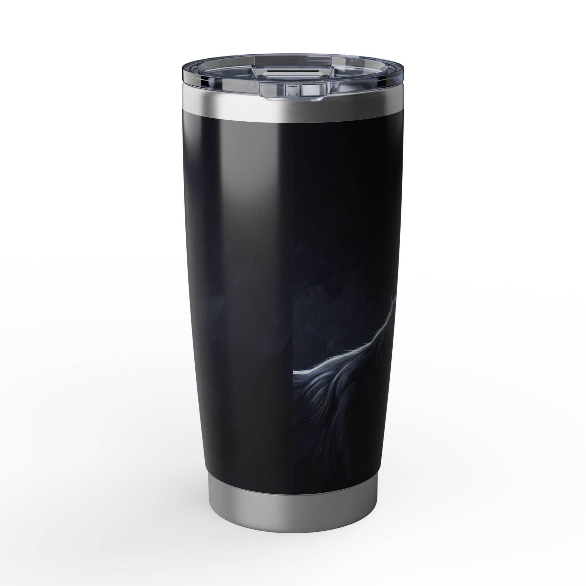 Golden Retriever Tumbler Personalized – 20 oz Stainless Steel Travel Mug with Custom Name, Dark Portrait Design