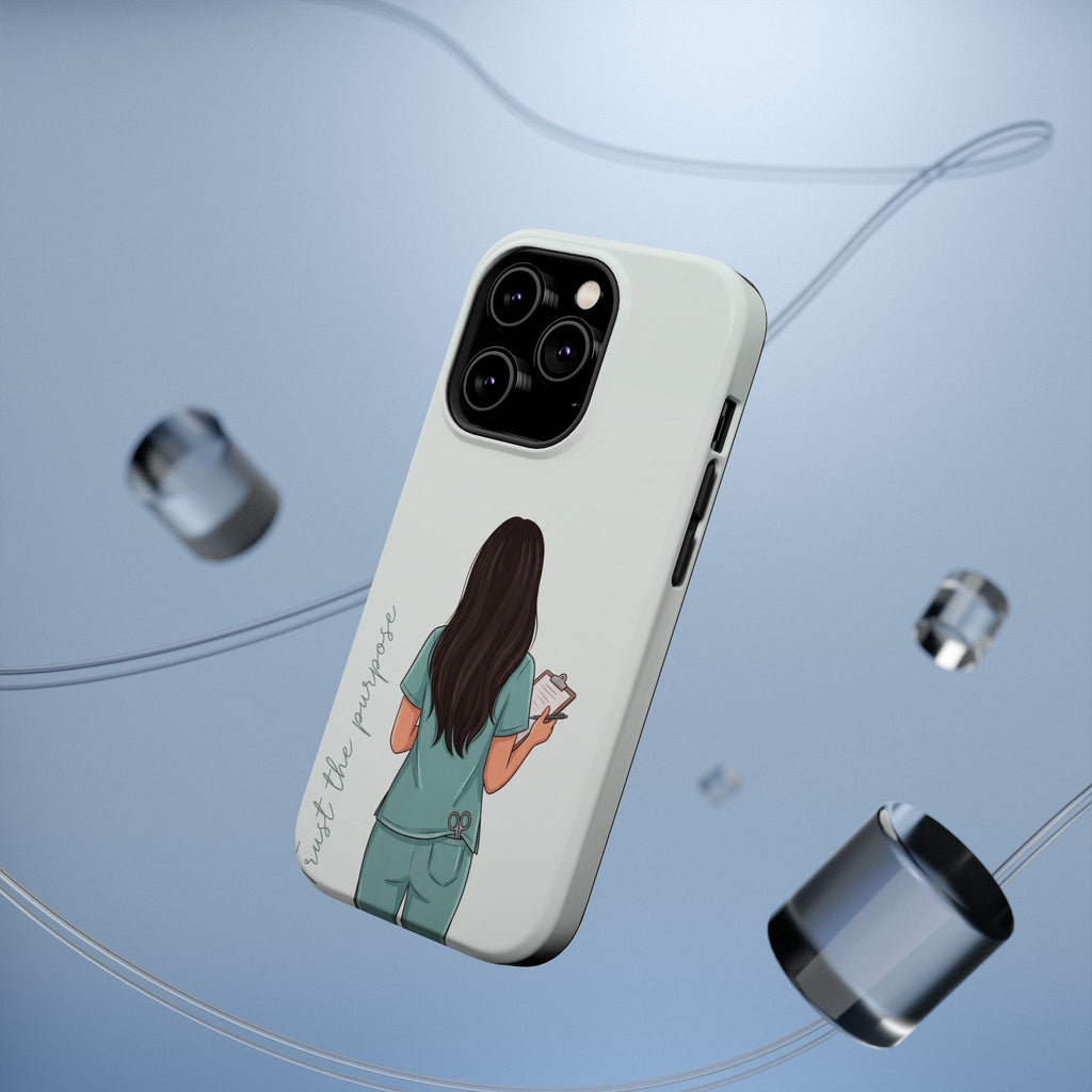 Nurse Illustration Phone Case — Impact-Resistant Wireless Charging Cover