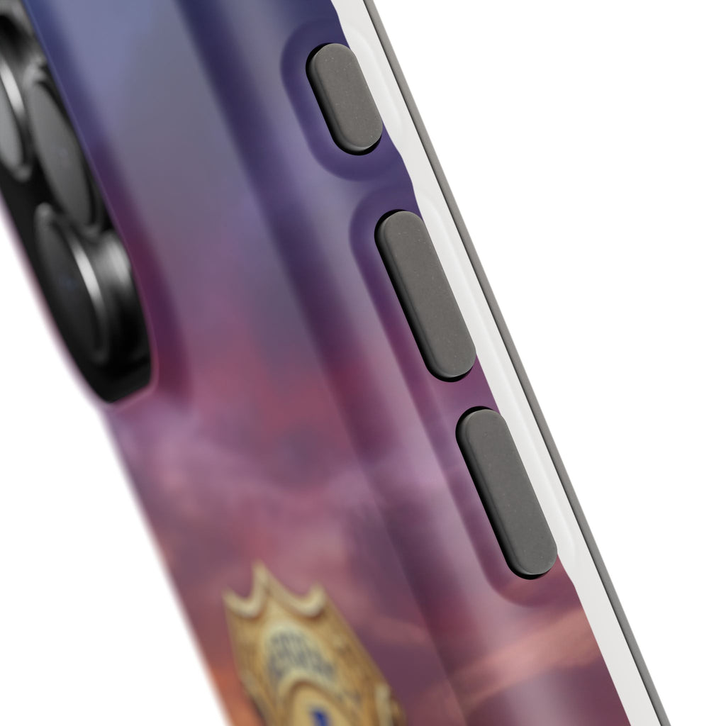 EMS Badge Sunset Skyline Phone Case — Magnetic Wireless Charging Cover