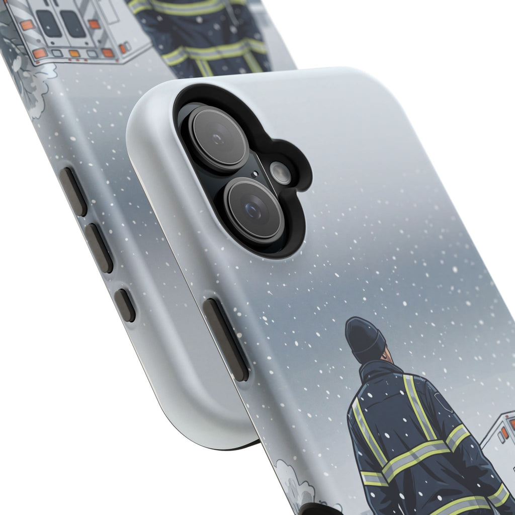 Bold Paramedic/EMT Portrait Phone Case — Magnetic Wireless Charging Cover
