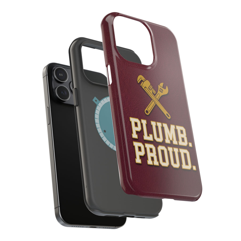 Plumb. Proud. Phone Case — Crossed Wrenches Wireless Charging Cover
