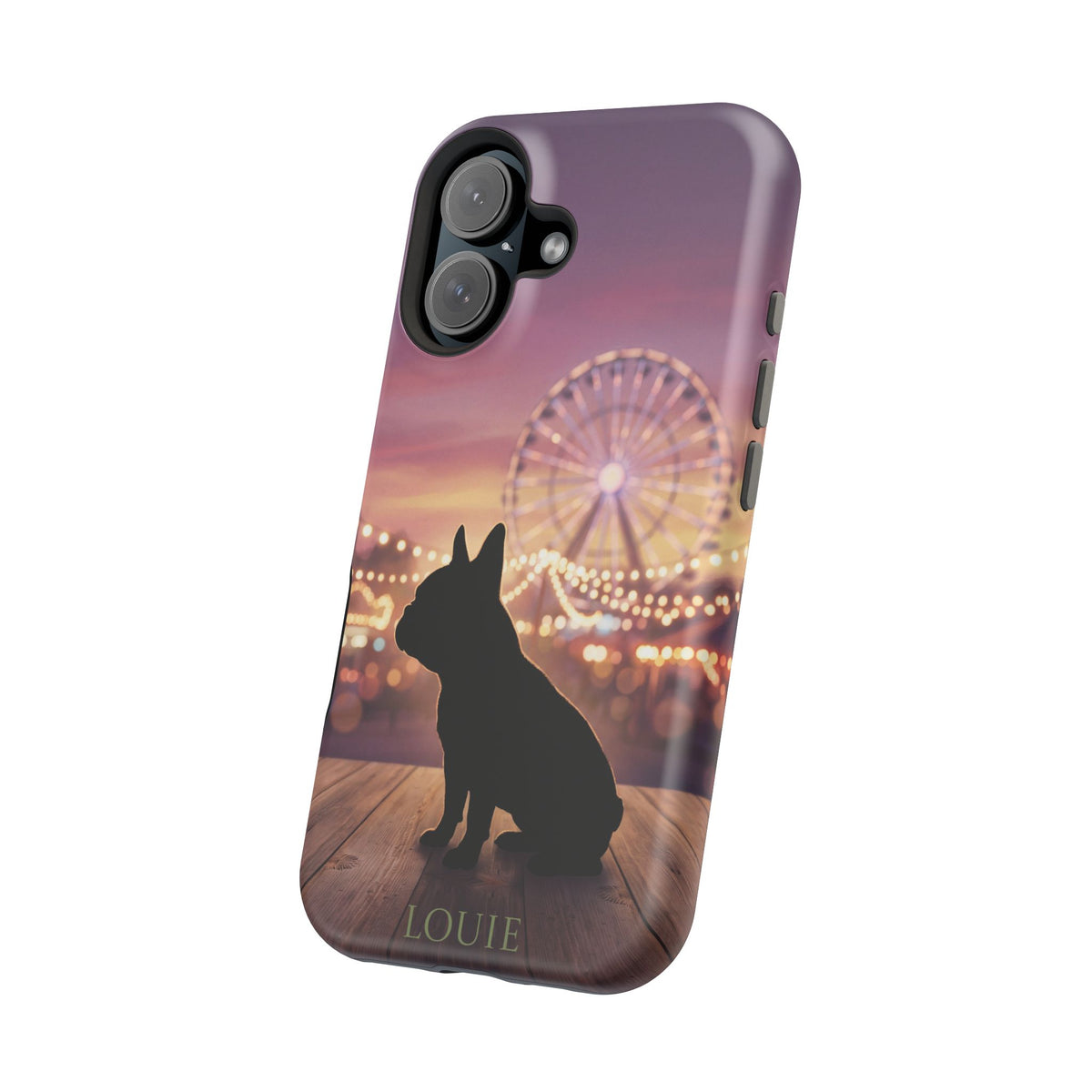 Personalized French Bulldog Carnival Nights Phone Case — Wireless Charging Cover