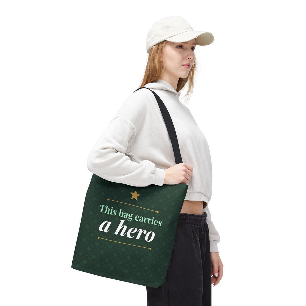 This Bag Carries a Hero Tote | Nurse Gift Tote Bag | Essential Worker Appreciation Gift | Premium Polyester Carry-All